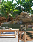HiTeak Summer Teak Outdoor Sofa with Sunbrella