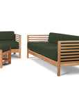HiTeak Summer Teak Outdoor Sofa with Sunbrella