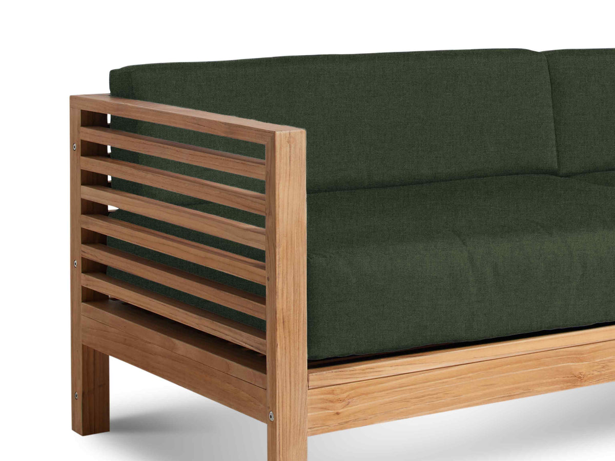 HiTeak Summer Teak Outdoor Sofa with Sunbrella