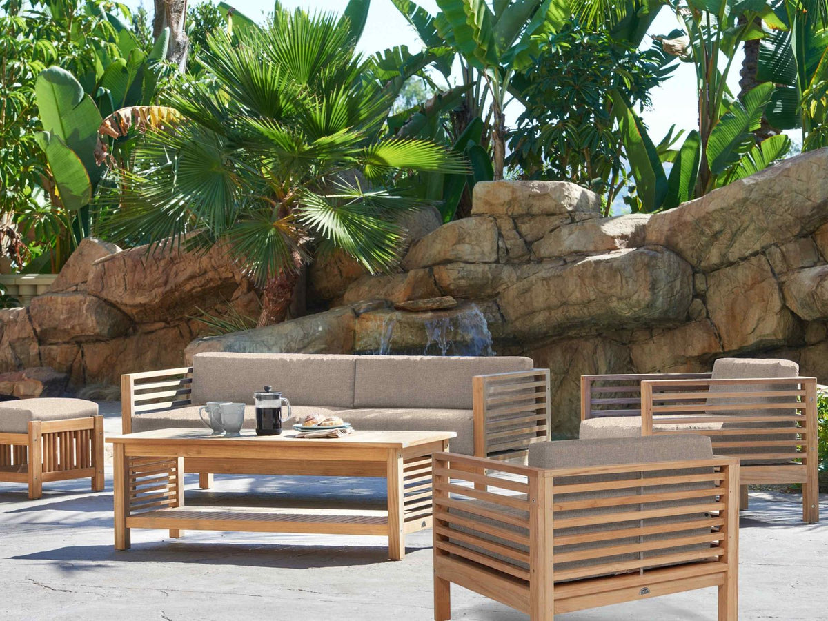 HiTeak Summer Teak Outdoor Sofa with Sunbrella