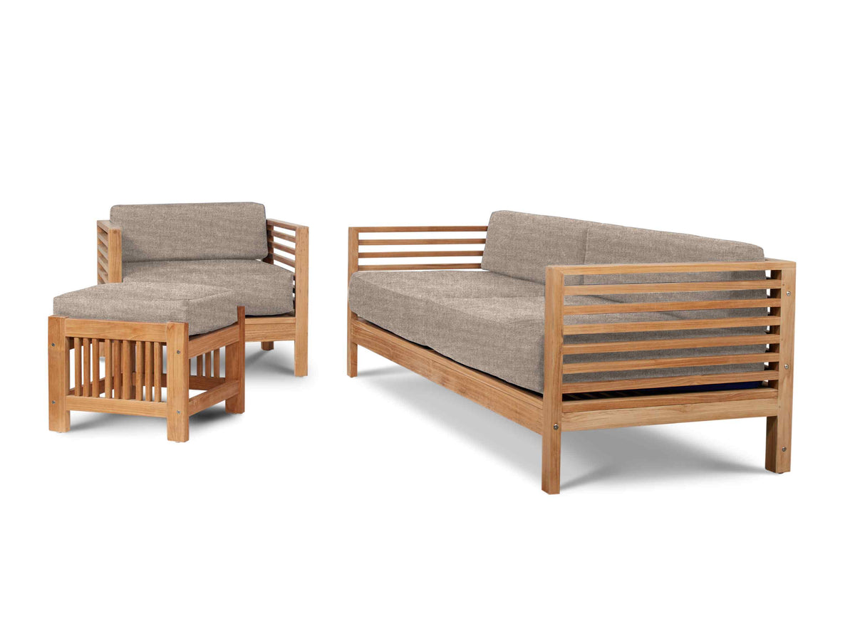 HiTeak Summer Teak Outdoor Sofa with Sunbrella