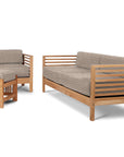 HiTeak Summer Teak Outdoor Sofa with Sunbrella