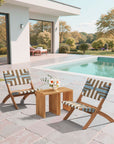 Zuo Modern Sunshine Wooden Frame Outdoor Lounge Chair