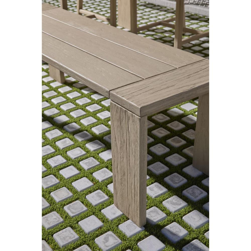 Sur Wooden Backless Outdoor Dining Bench - Luxury Outdoor Living - view 8