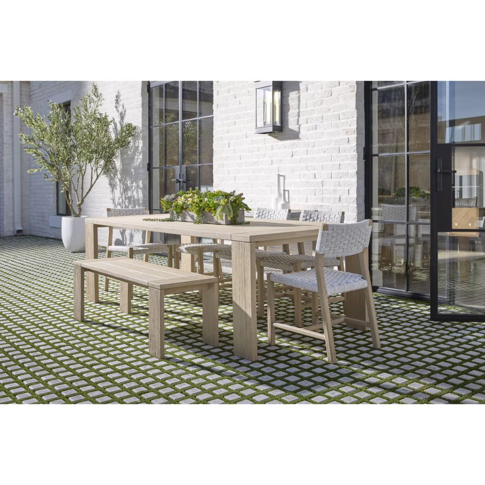 Sur Wooden Backless Outdoor Dining Bench - Luxury Outdoor Living - view 3
