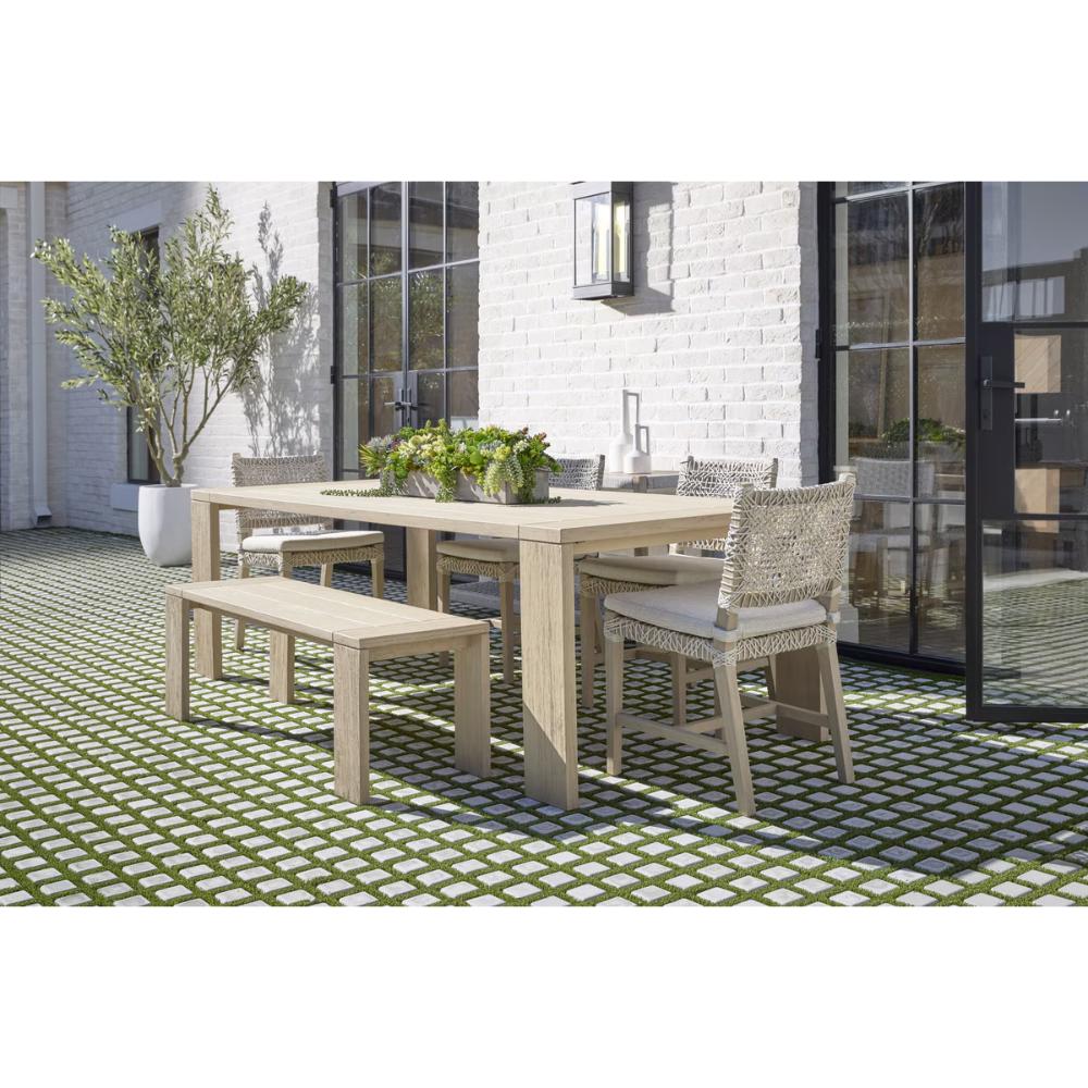 Sur Wooden Backless Outdoor Dining Bench - Luxury Outdoor Living - view 2