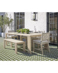 Sur Wooden Backless Outdoor Dining Bench - Luxury Outdoor Living - view 2