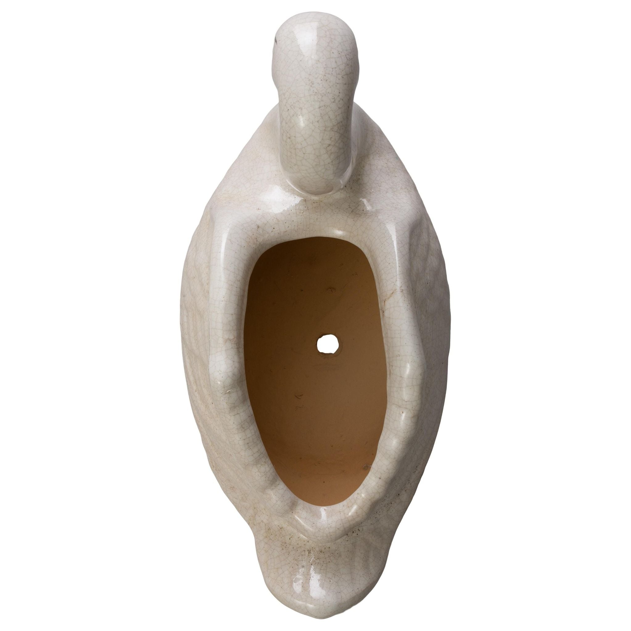 Emissary Swan White Ceramic Outdoor Planter