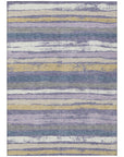 LOOMLAN Rugs Sylira Purple Washable Indoor-Outdoor Rug