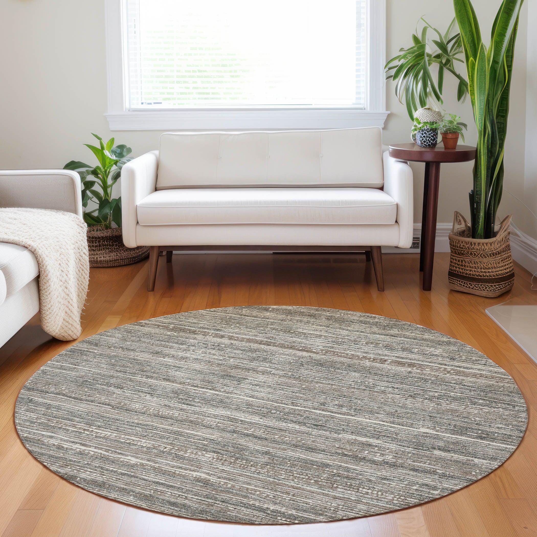 Addison Rugs Taelain Brown Washable Indoor-Outdoor Rug