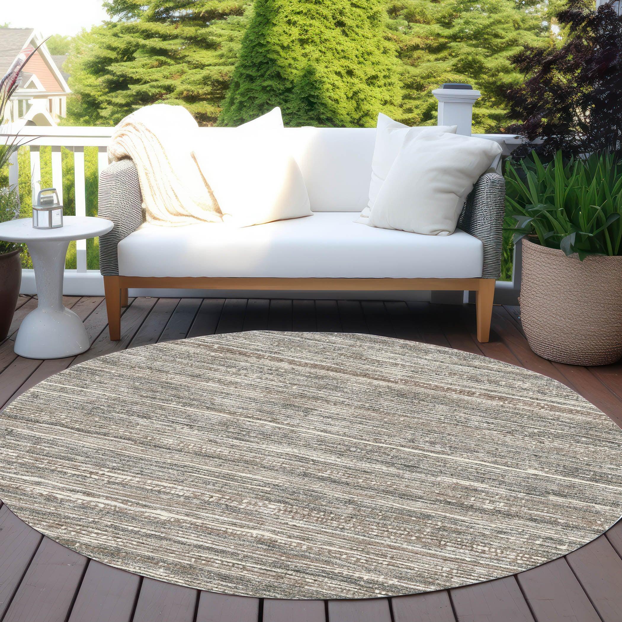 Addison Rugs Taelain Brown Washable Indoor-Outdoor Rug