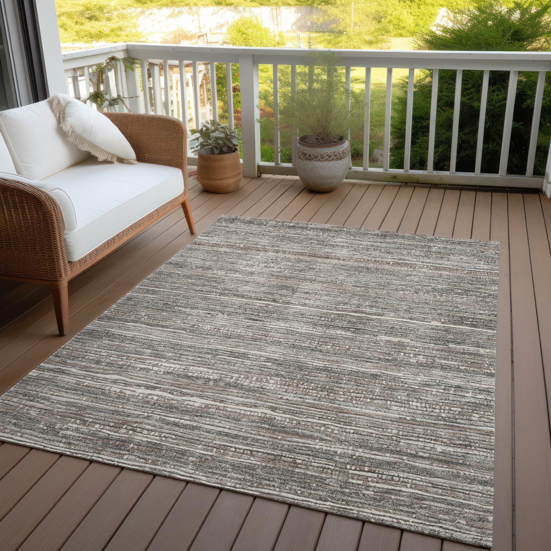 Addison Rugs Taelain Brown Washable Indoor-Outdoor Rug
