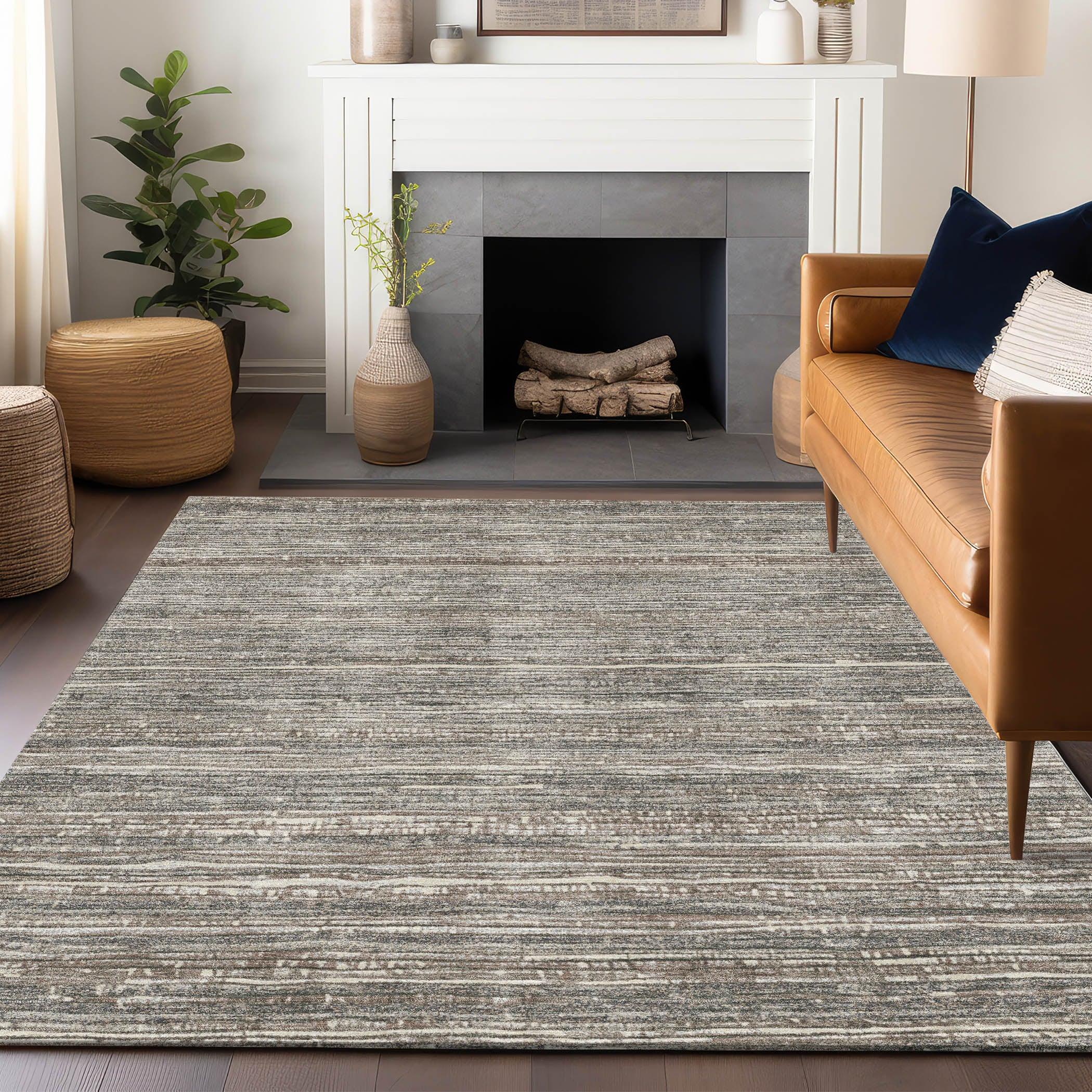 Addison Rugs Taelain Brown Washable Indoor-Outdoor Rug