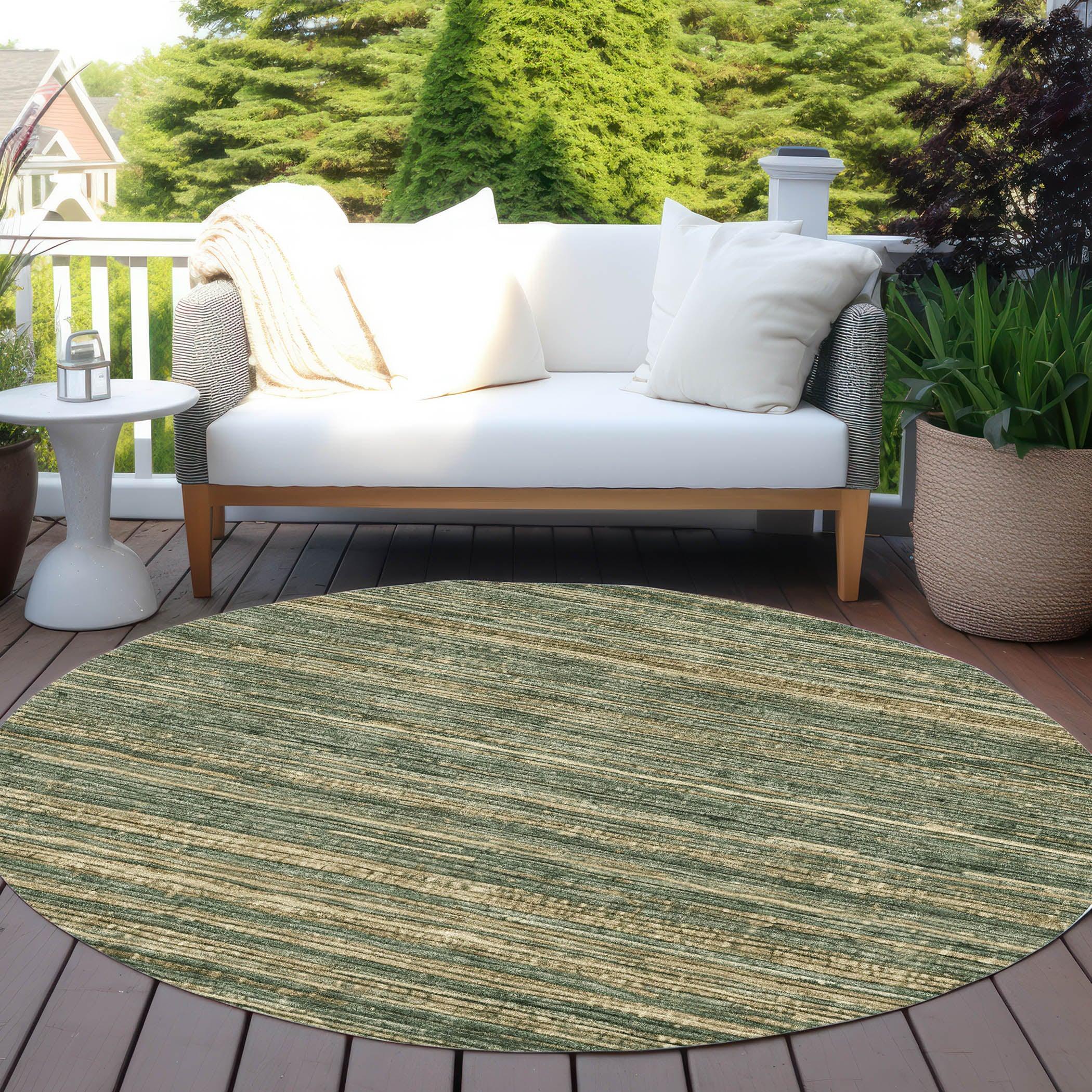 Taelain Fern Washable Indoor-Outdoor Rug