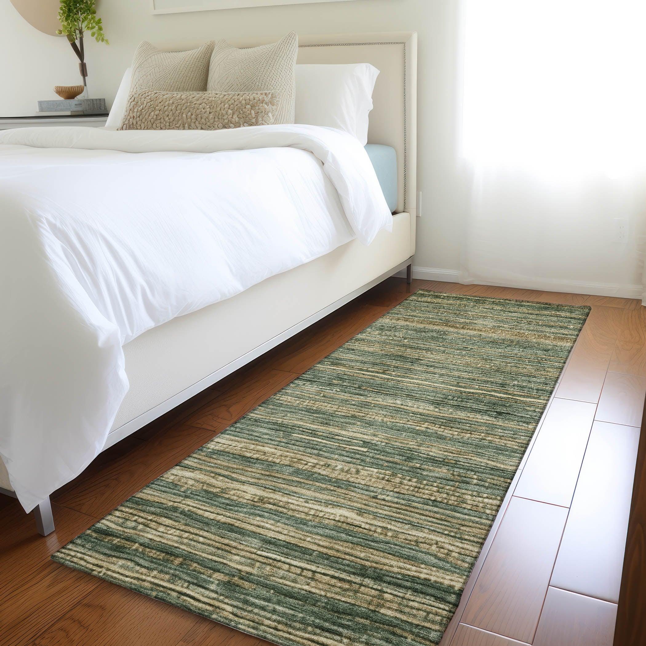 Taelain Fern Washable Indoor-Outdoor Rug