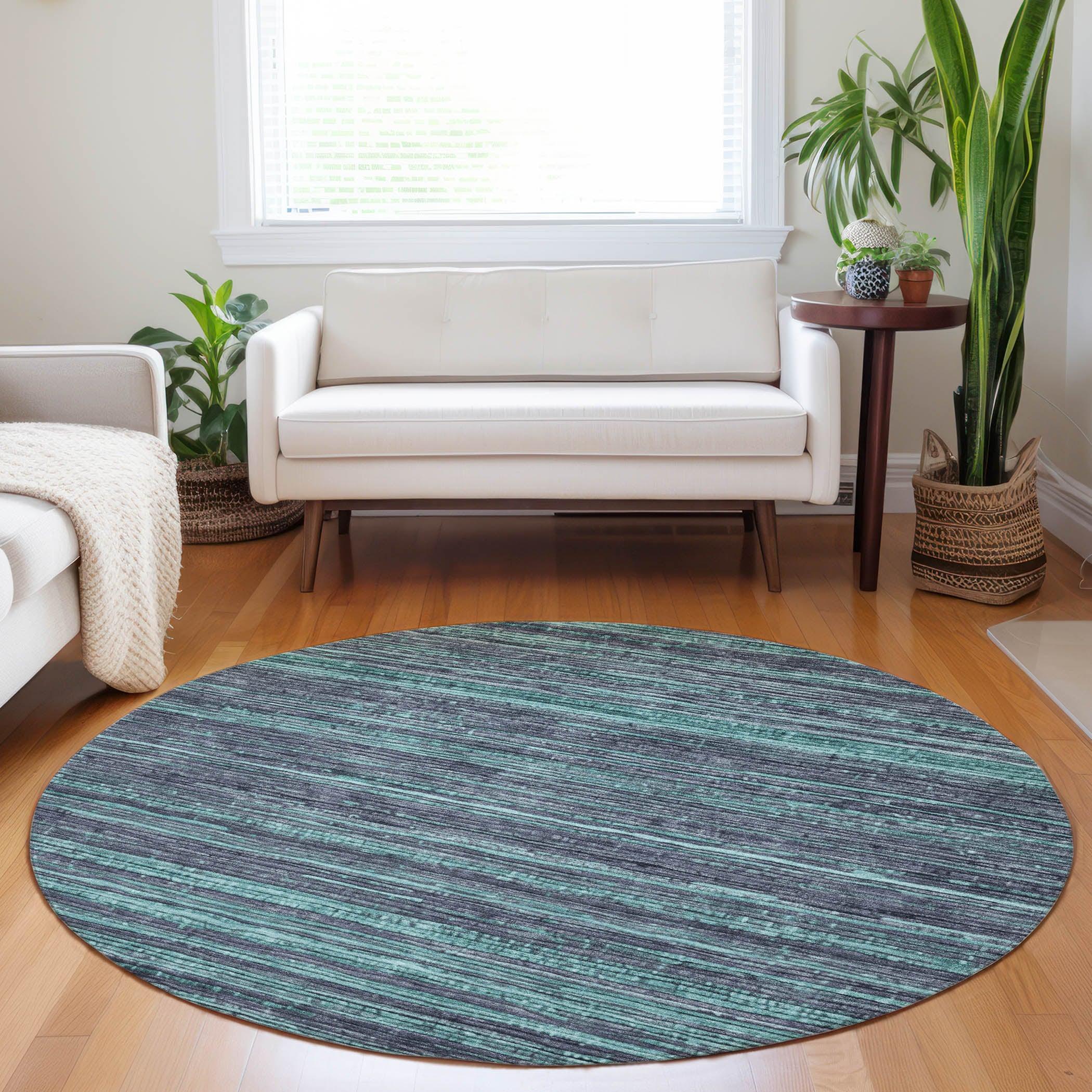 Addison Rugs Taelain Teal Washable Indoor-Outdoor Rug