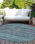 Addison Rugs Taelain Teal Washable Indoor-Outdoor Rug