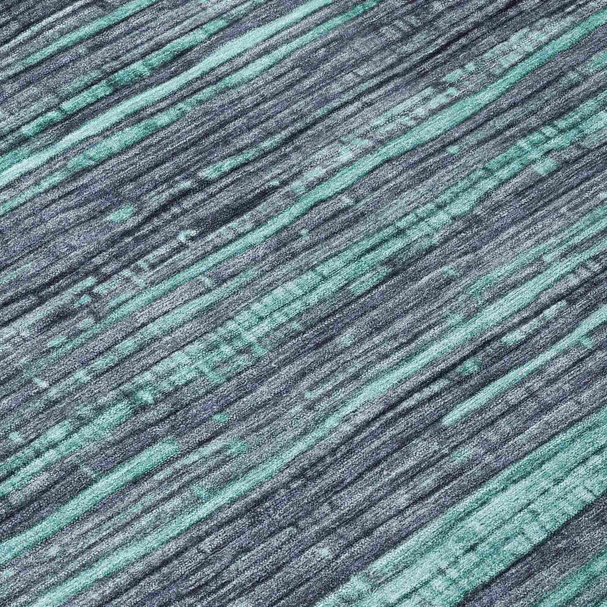 Addison Rugs Taelain Teal Washable Indoor-Outdoor Rug