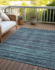Addison Rugs Taelain Teal Washable Indoor-Outdoor Rug