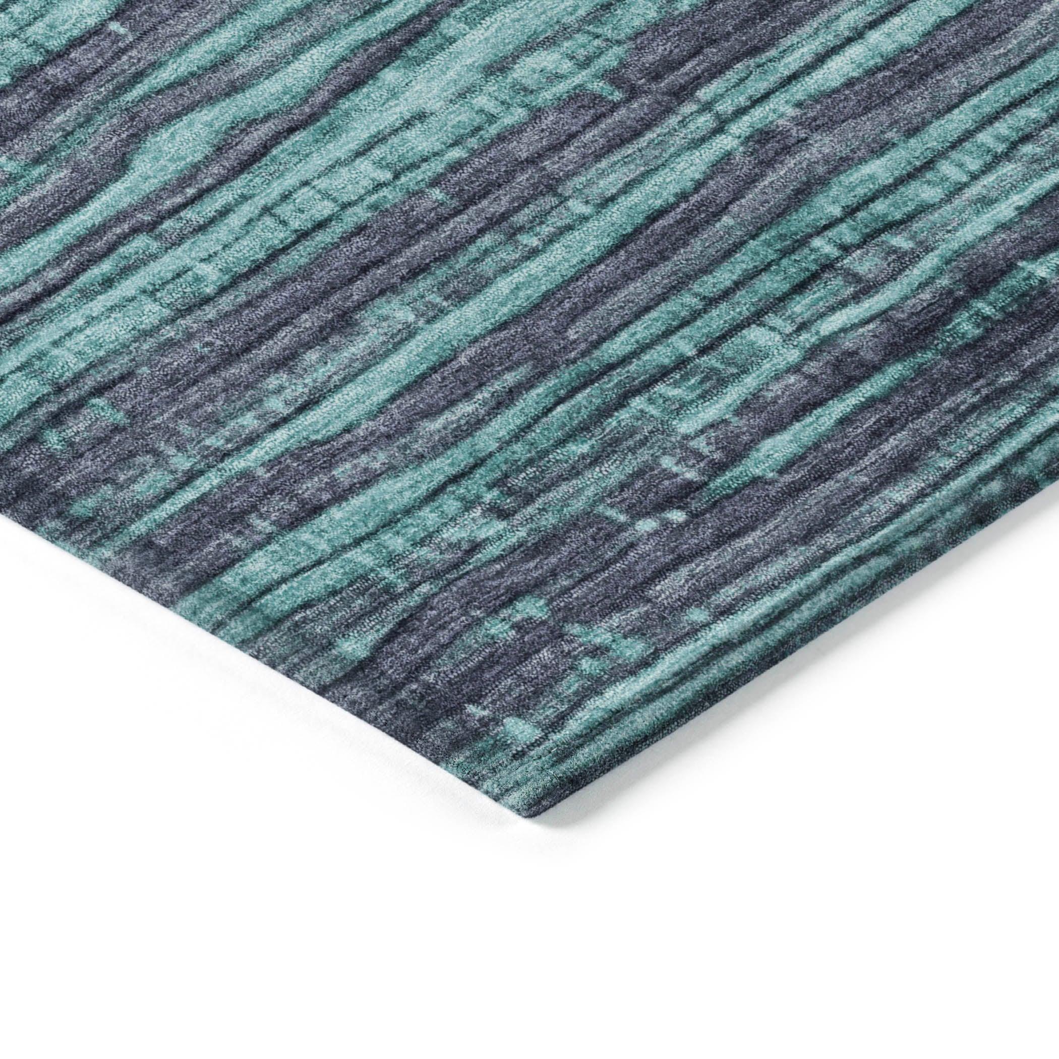 Addison Rugs Taelain Teal Washable Indoor-Outdoor Rug
