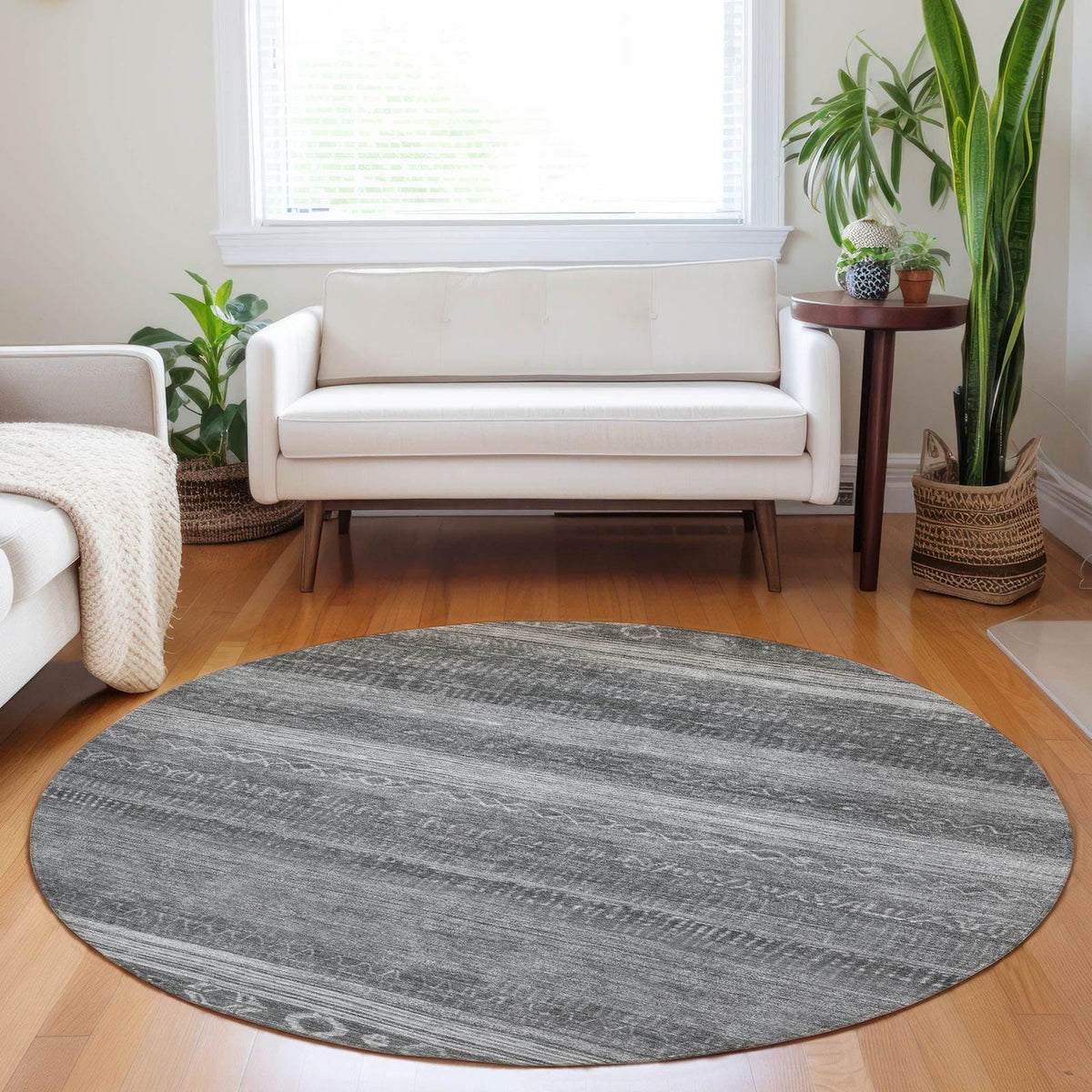 Addison Rugs Taelanor Gray Washable Indoor-Outdoor Rug