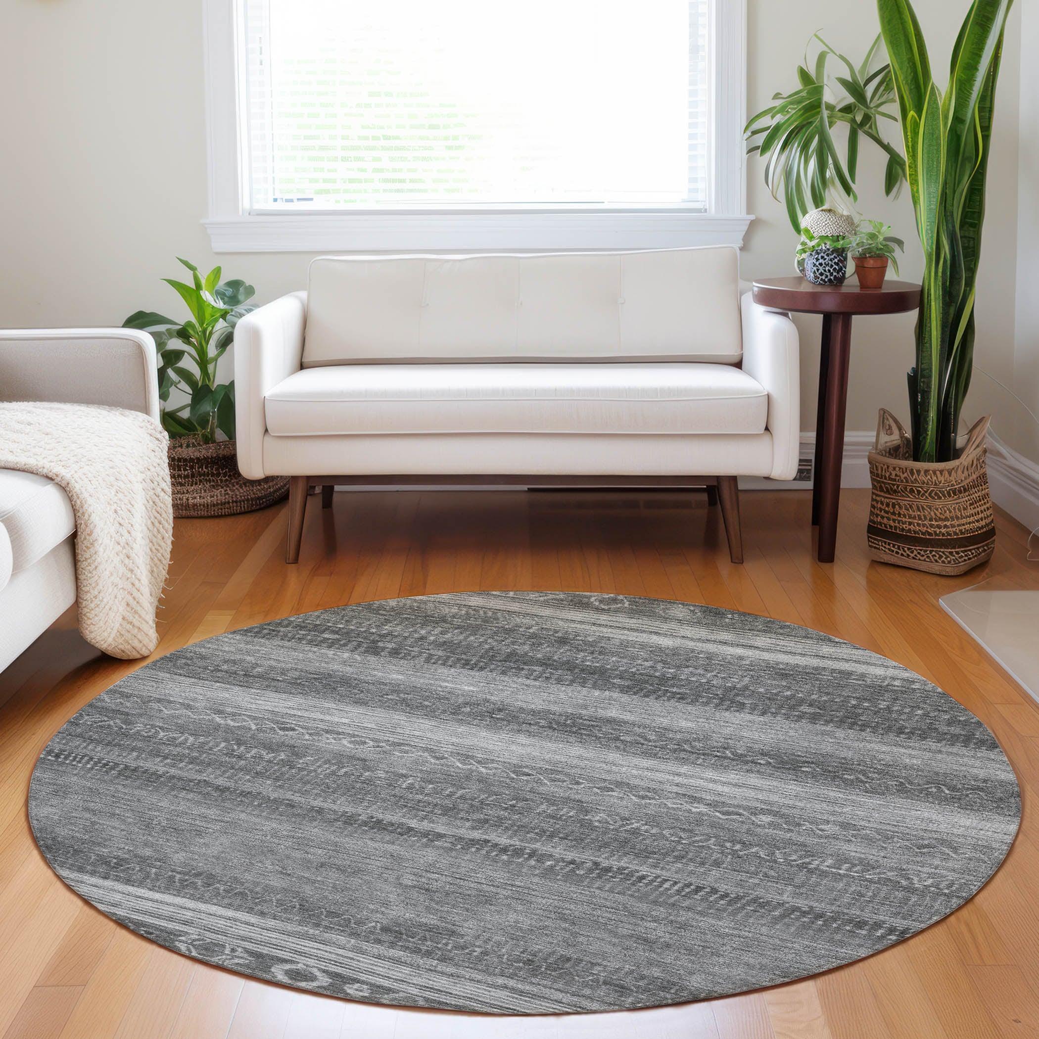 Addison Rugs Taelanor Gray Washable Indoor-Outdoor Rug