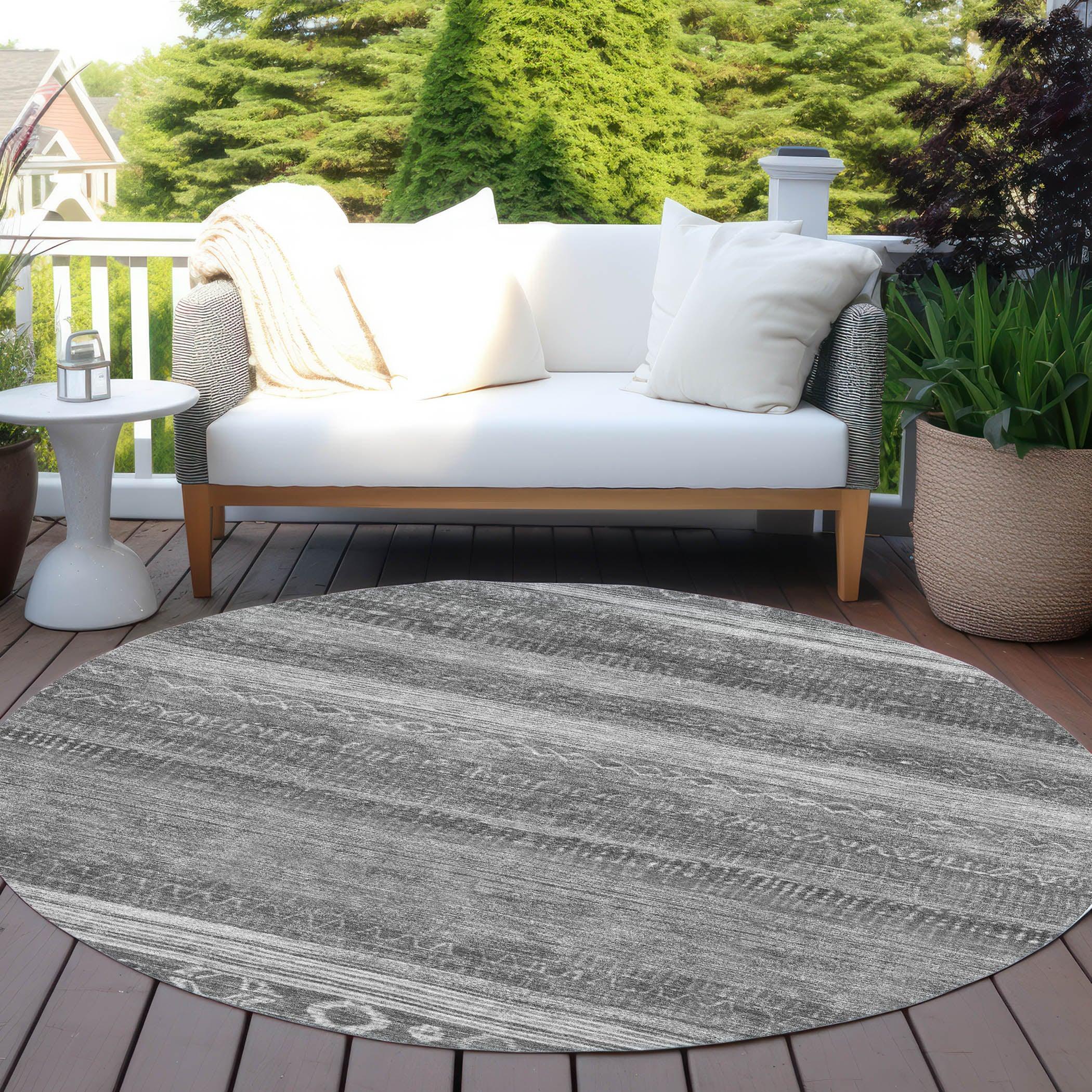 Addison Rugs Taelanor Gray Washable Indoor-Outdoor Rug