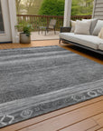 Addison Rugs Taelanor Gray Washable Indoor-Outdoor Rug