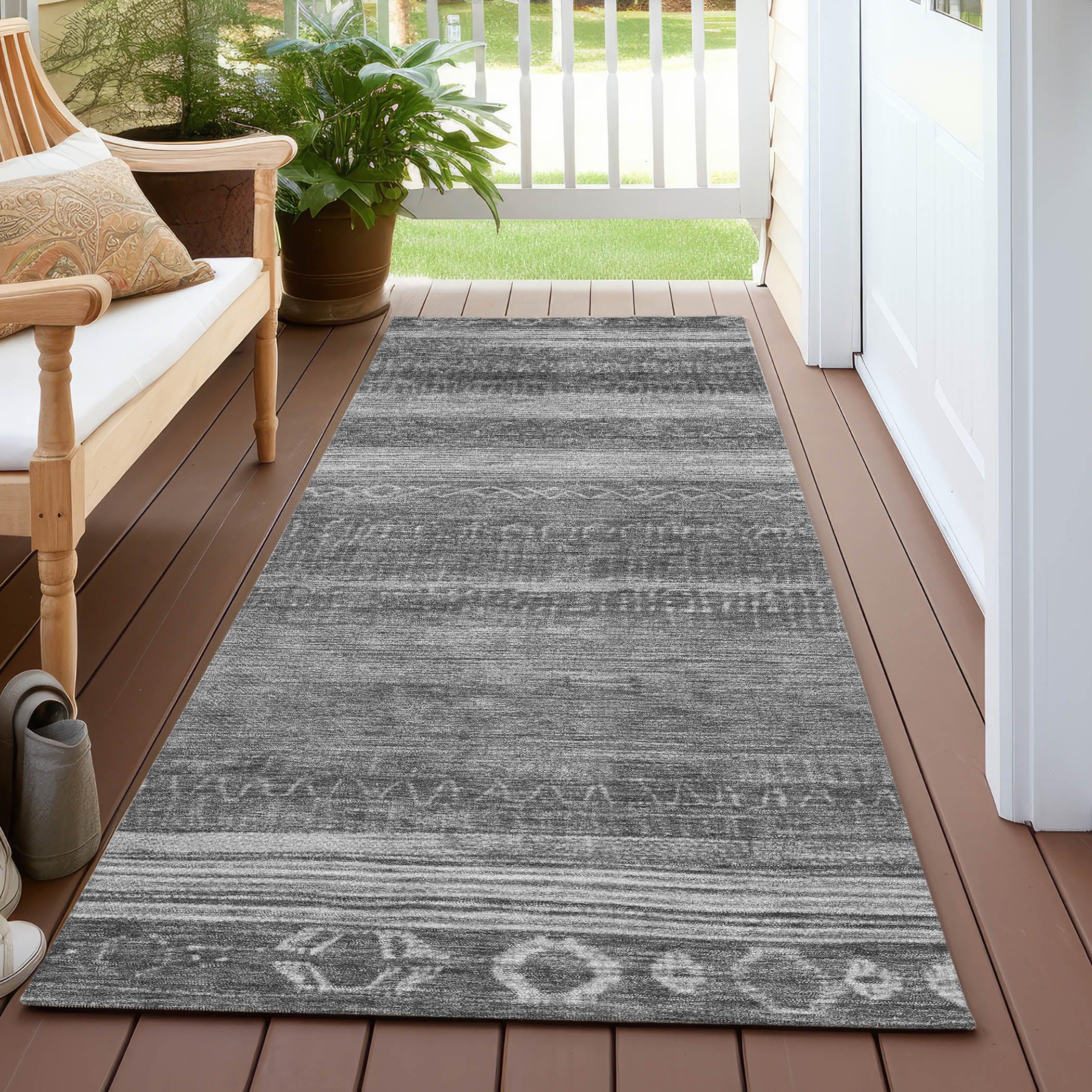 Addison Rugs Taelanor Gray Washable Indoor-Outdoor Rug