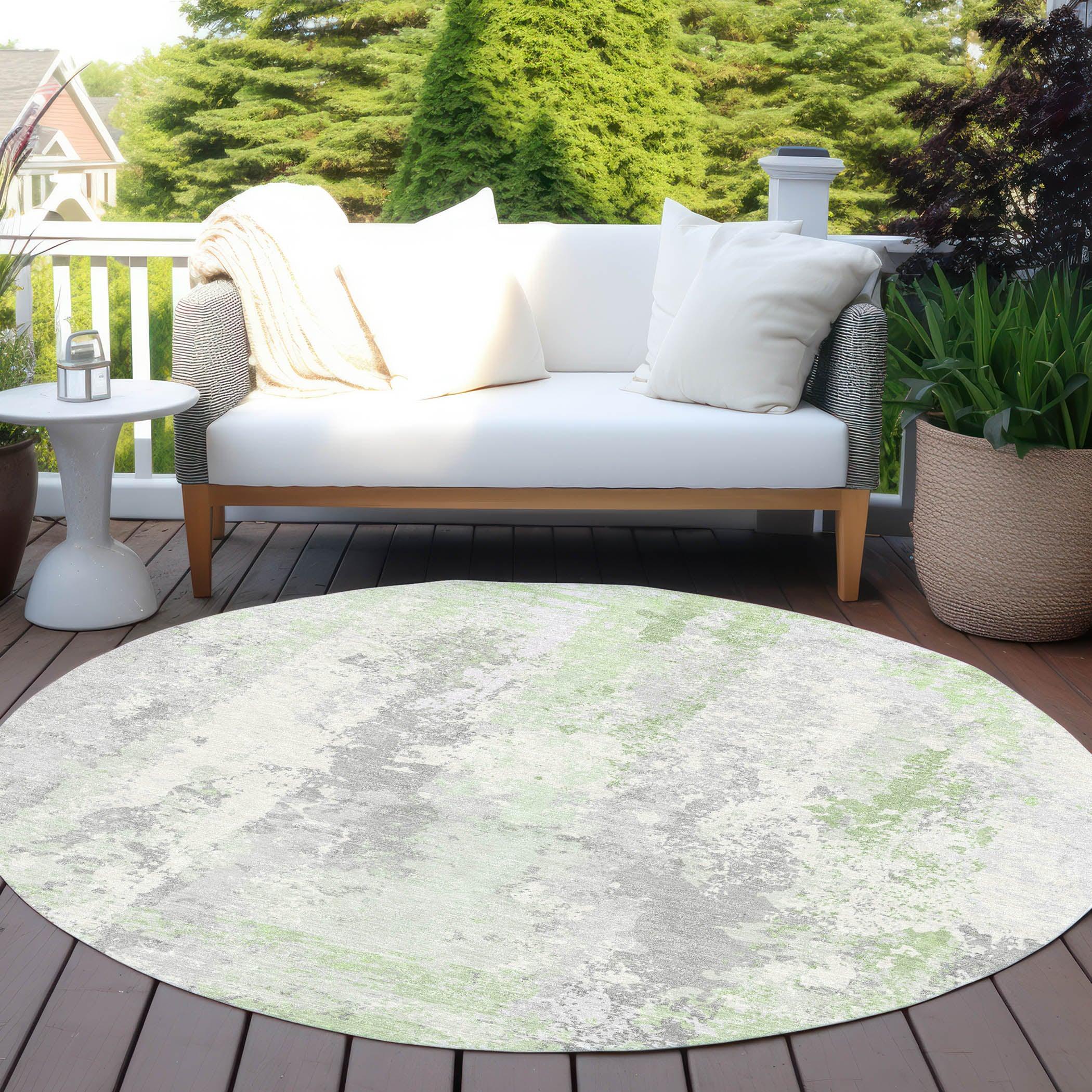 Addison Rugs Taelara Green Washable Indoor-Outdoor Rug