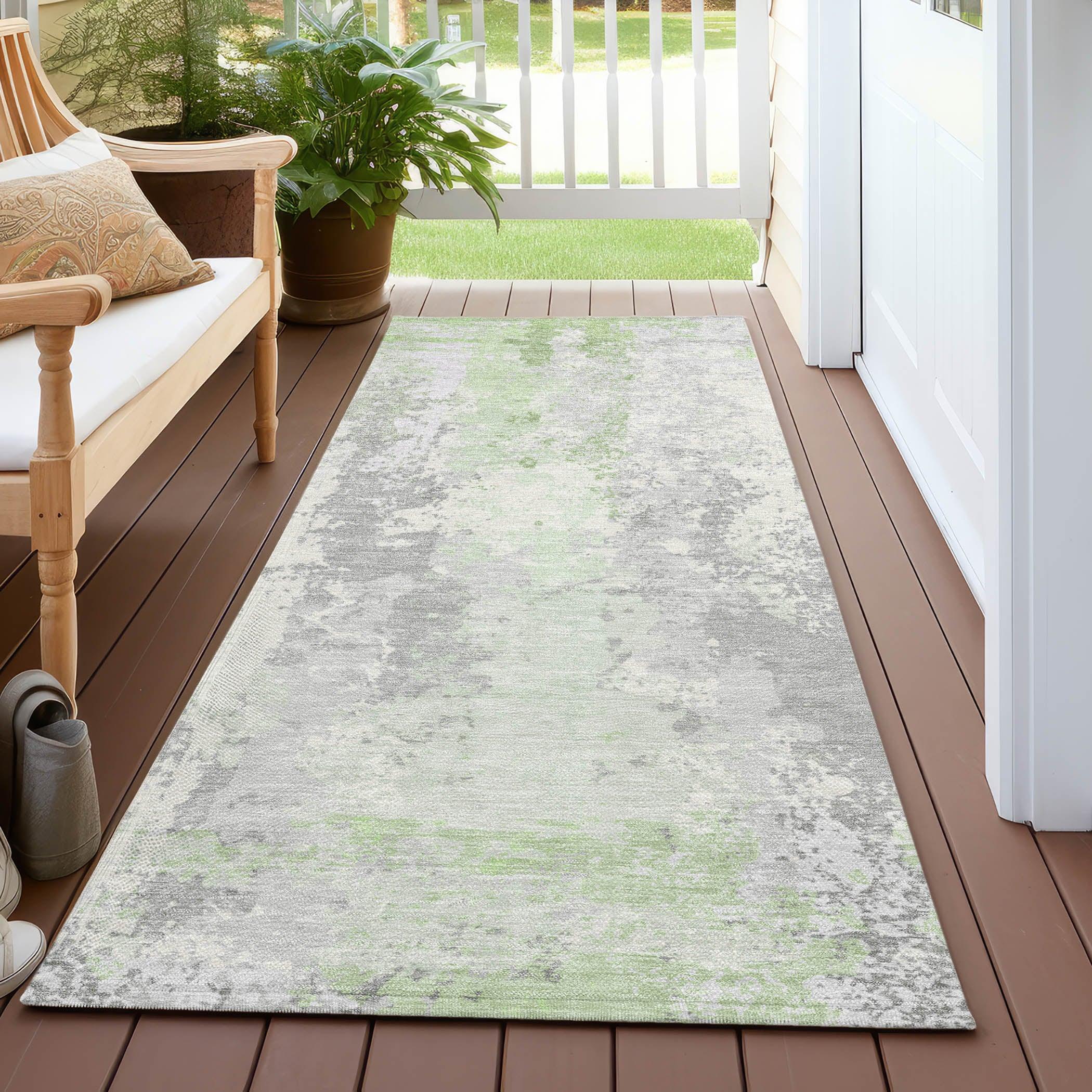 Addison Rugs Taelara Green Washable Indoor-Outdoor Rug