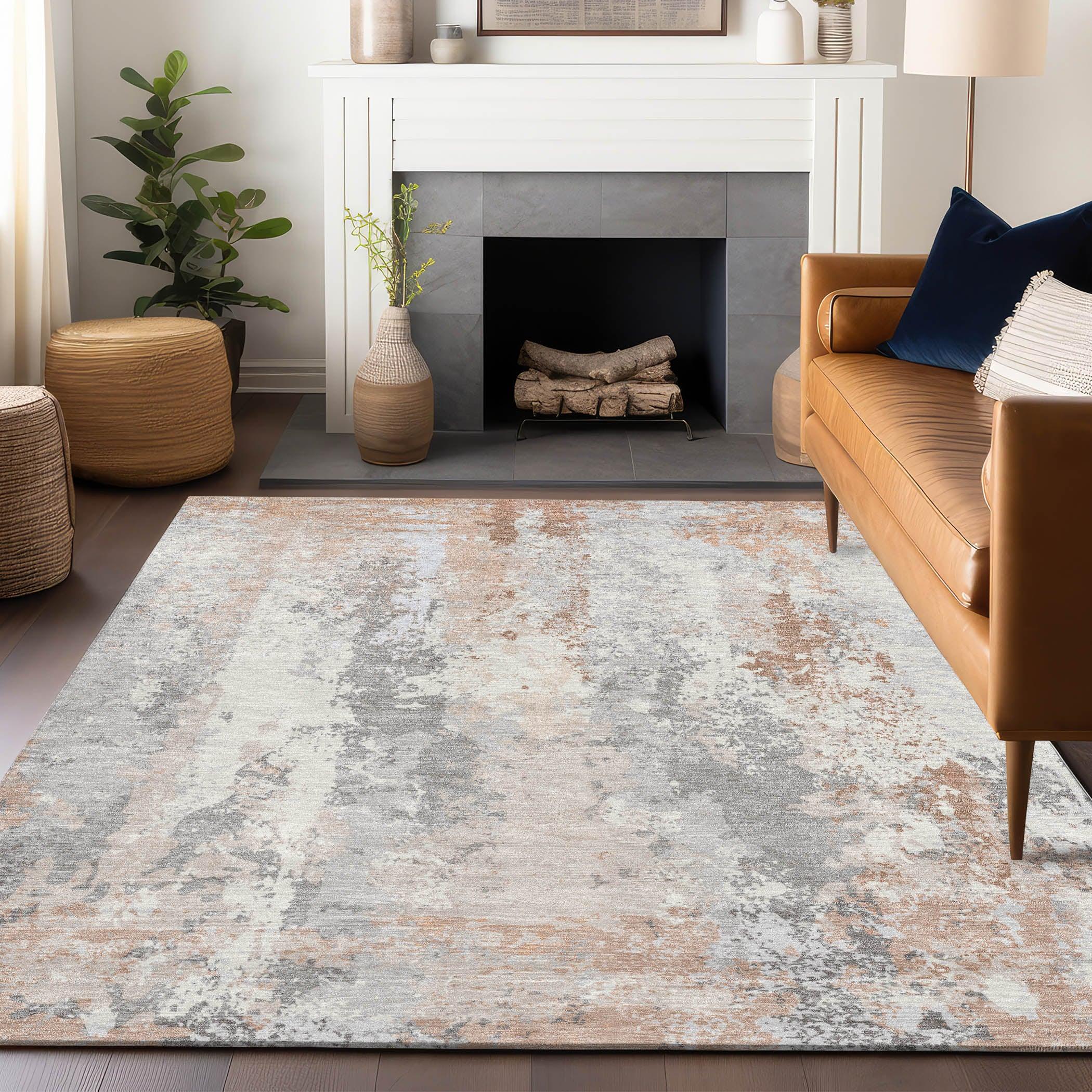 Addison Rugs Taelara Orange Washable Indoor-Outdoor Rug
