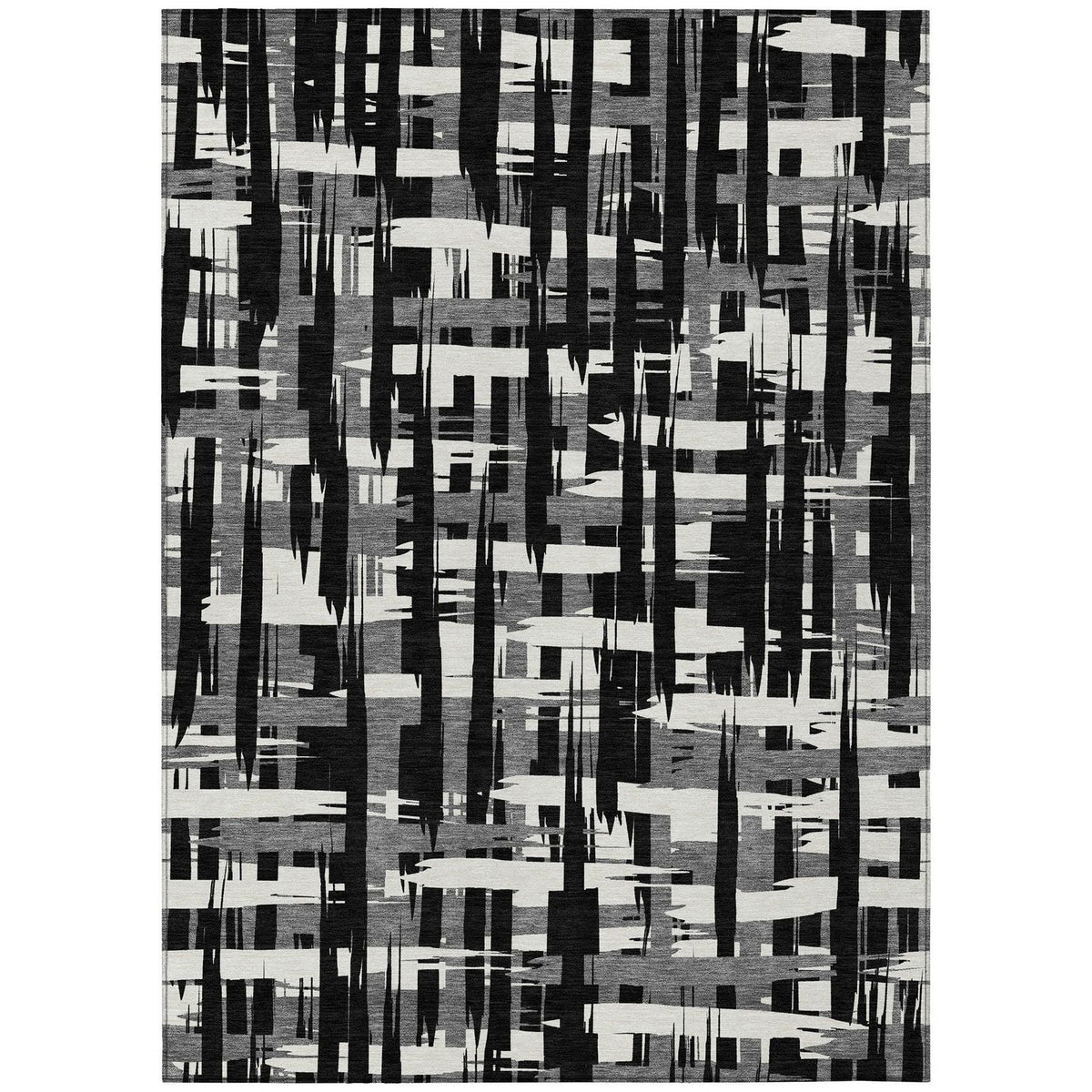 Addison Rugs Taelaris Black Washable Indoor-Outdoor Rug