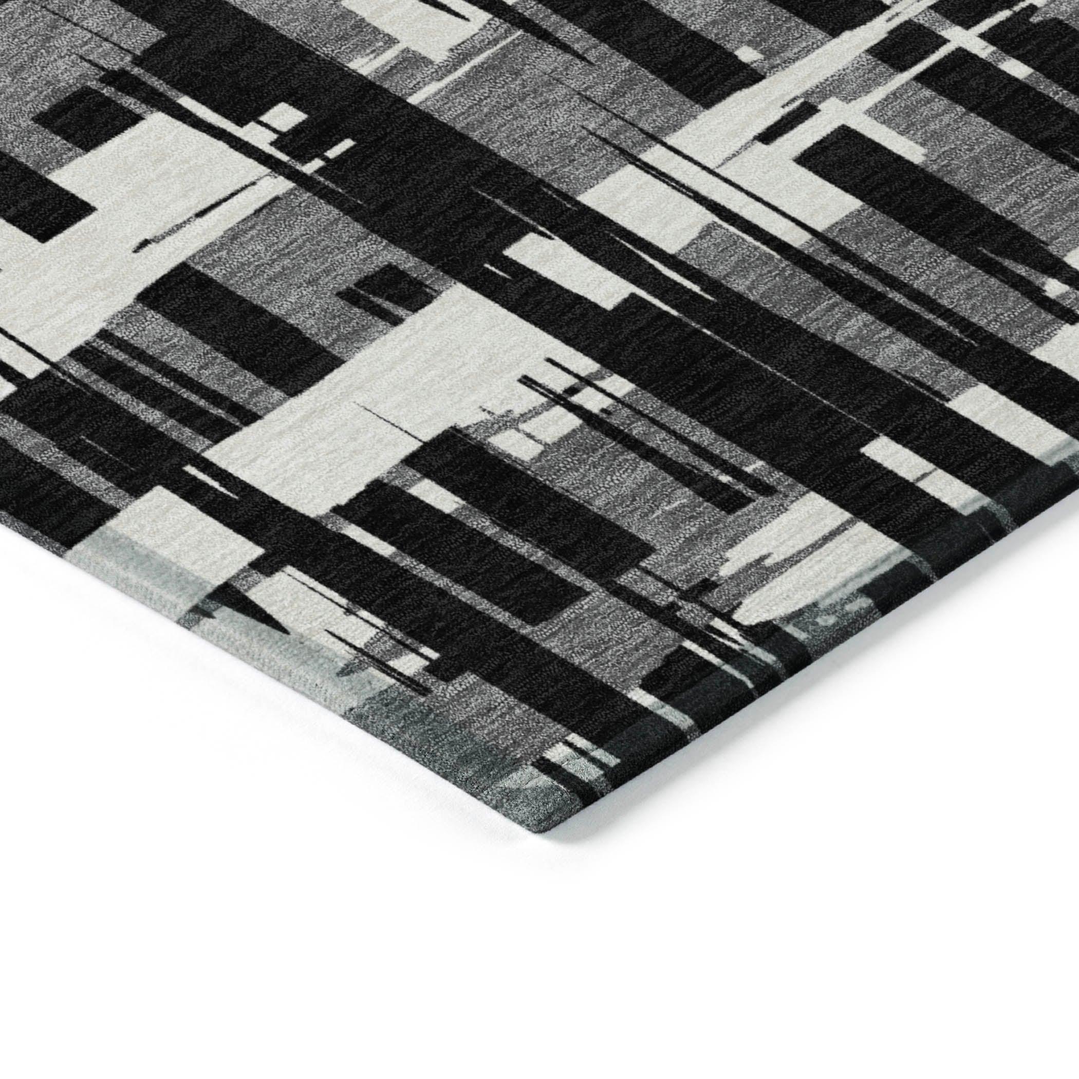 Addison Rugs Taelaris Black Washable Indoor-Outdoor Rug