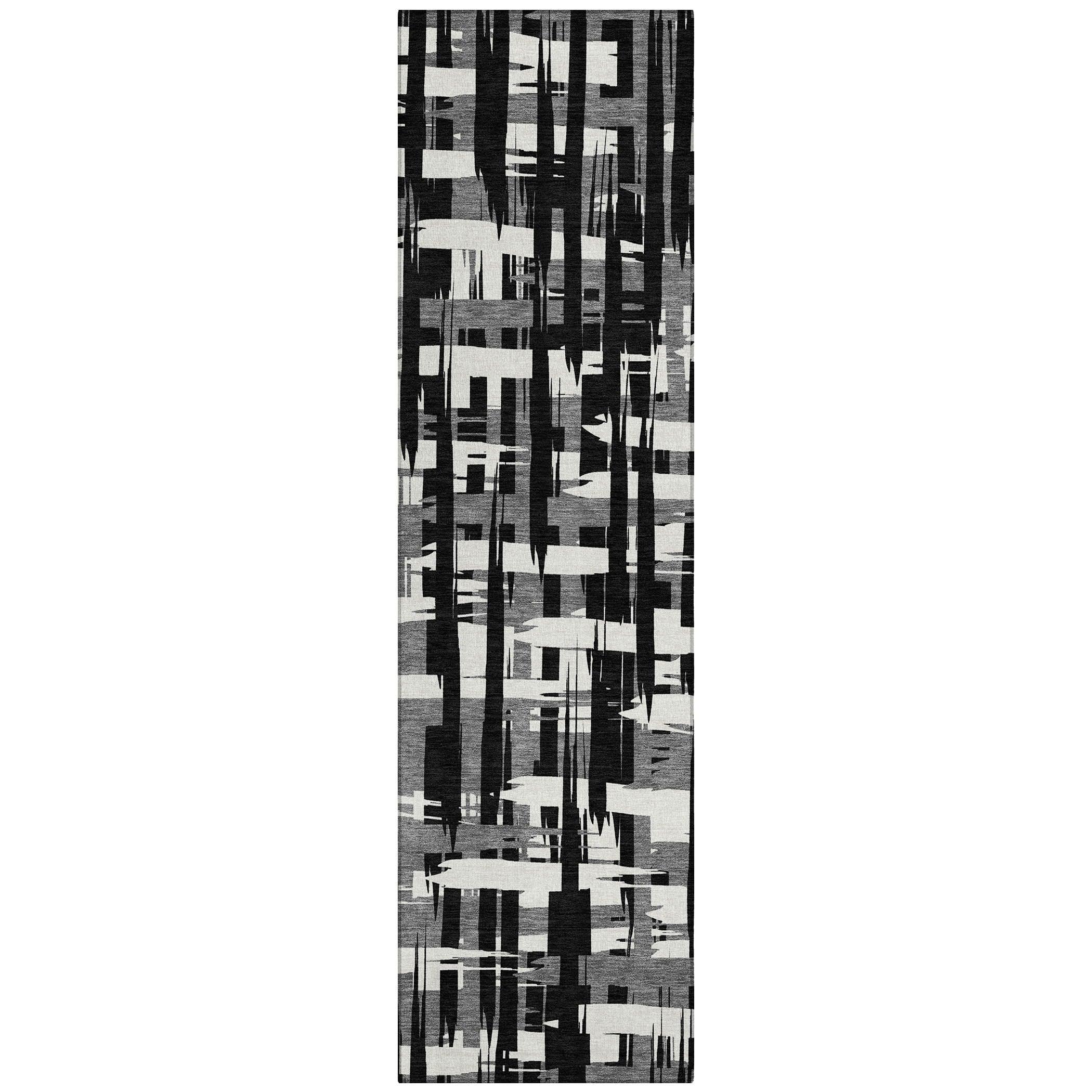 Addison Rugs Taelaris Black Washable Indoor-Outdoor Rug