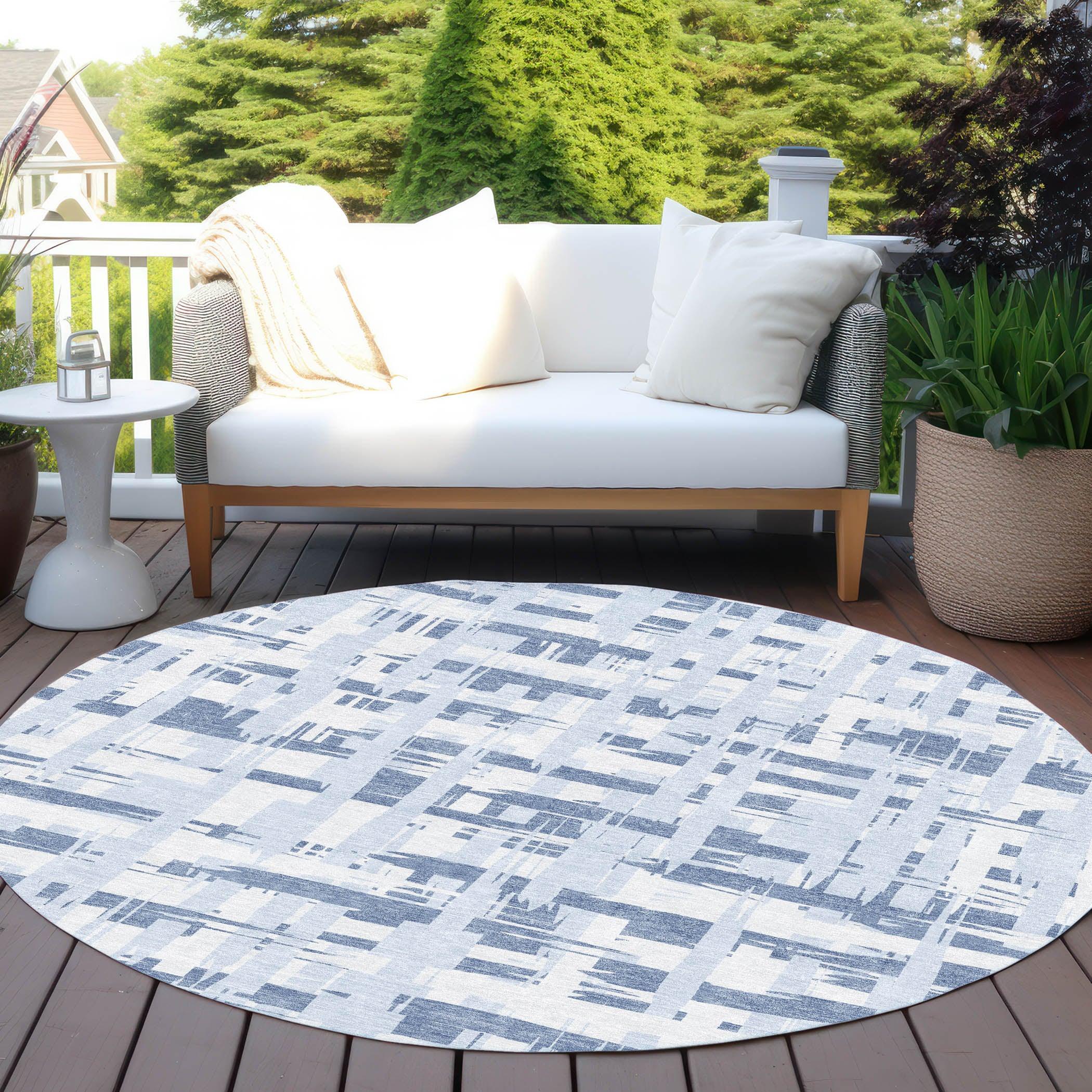 Addison Rugs Taelaris Blue Washable Indoor-Outdoor Rug