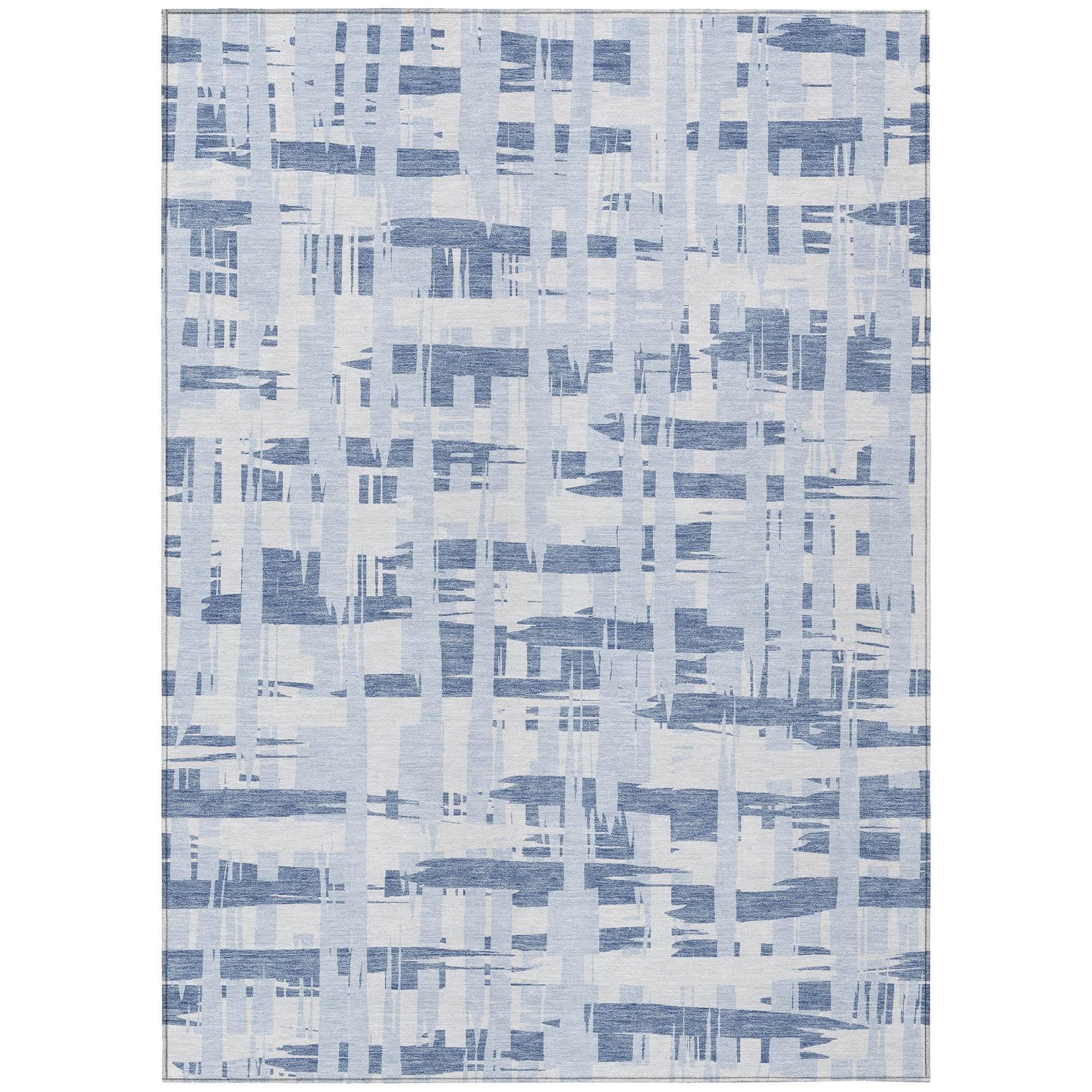 Addison Rugs Taelaris Blue Washable Indoor-Outdoor Rug