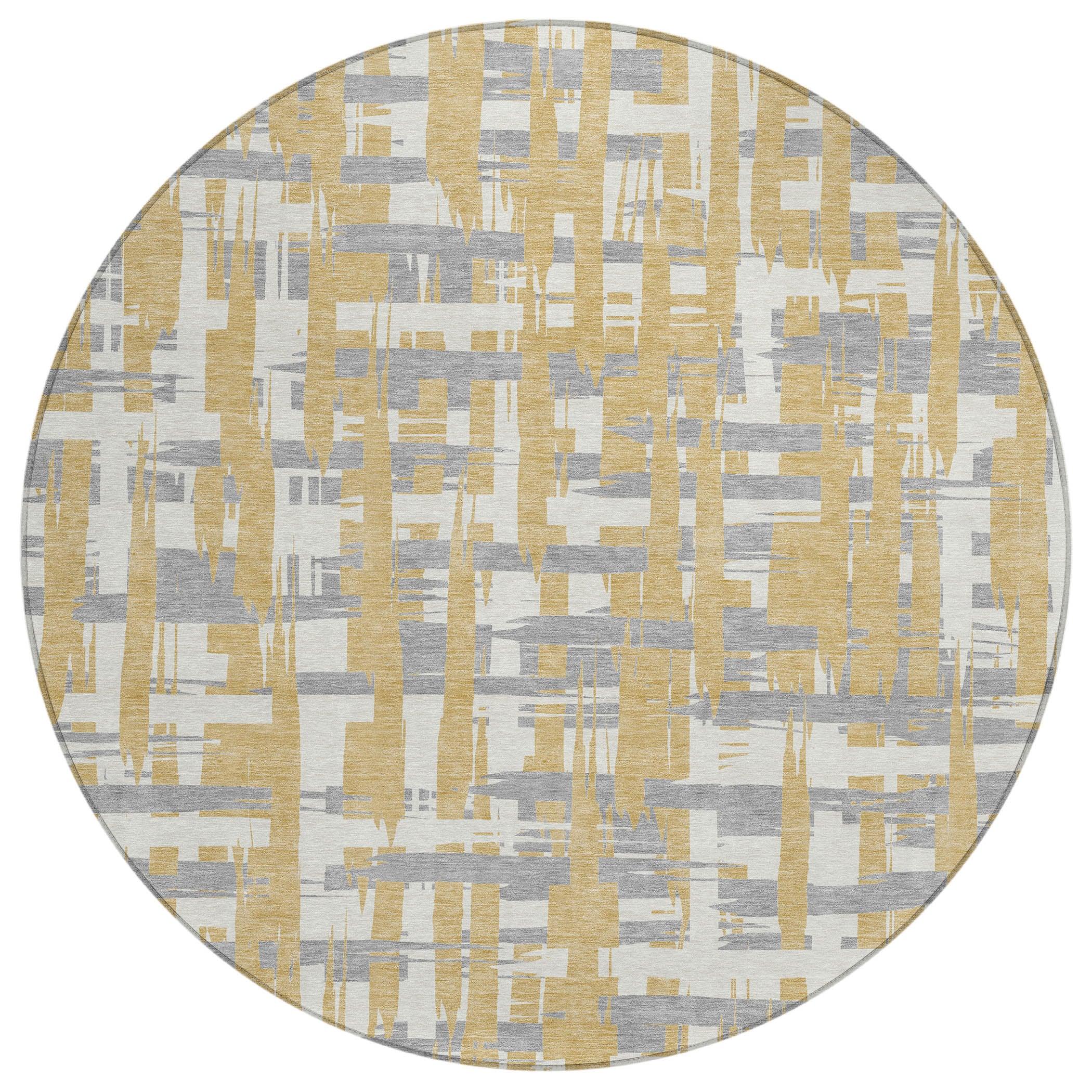 Addison Rugs Taelaris Gold Washable Indoor-Outdoor Rug