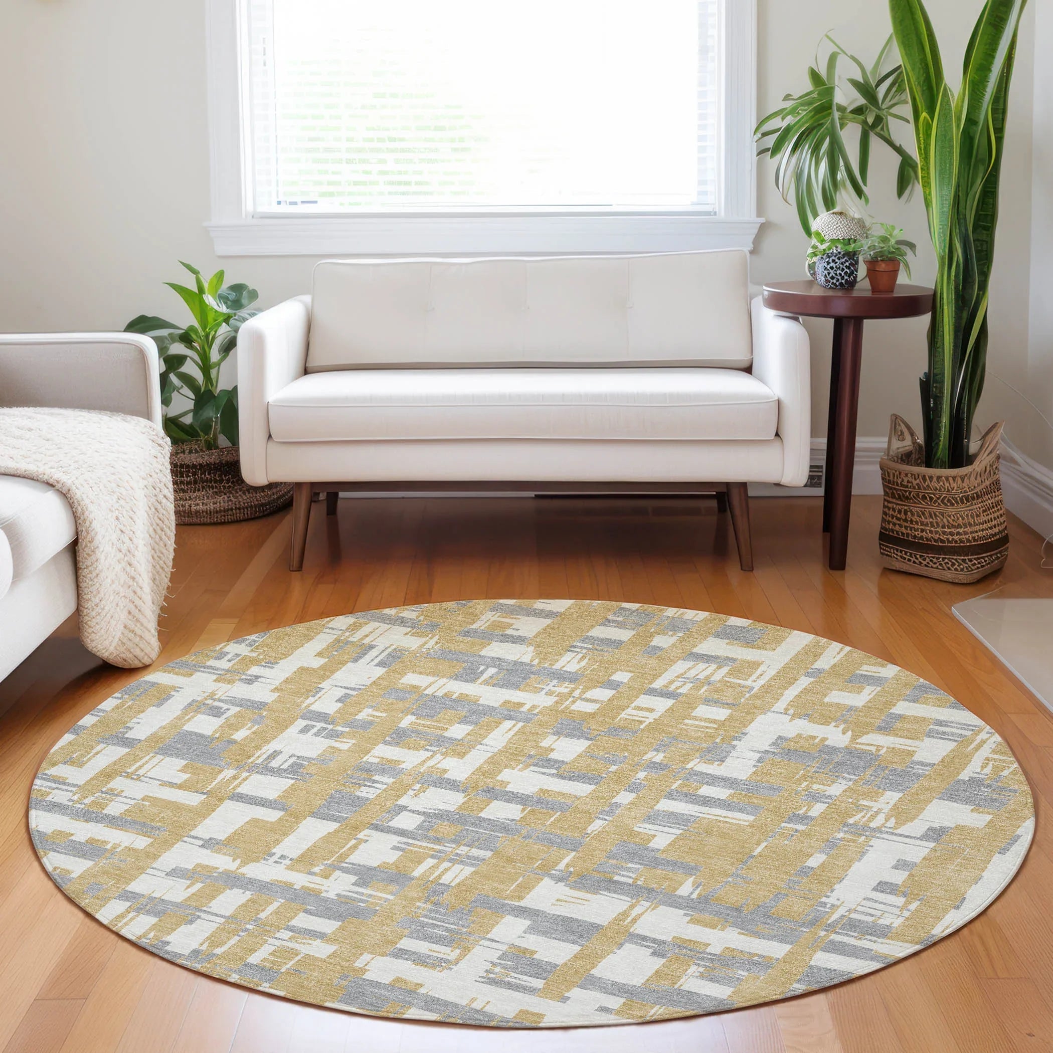 Addison Rugs Taelaris Gold Washable Indoor-Outdoor Rug