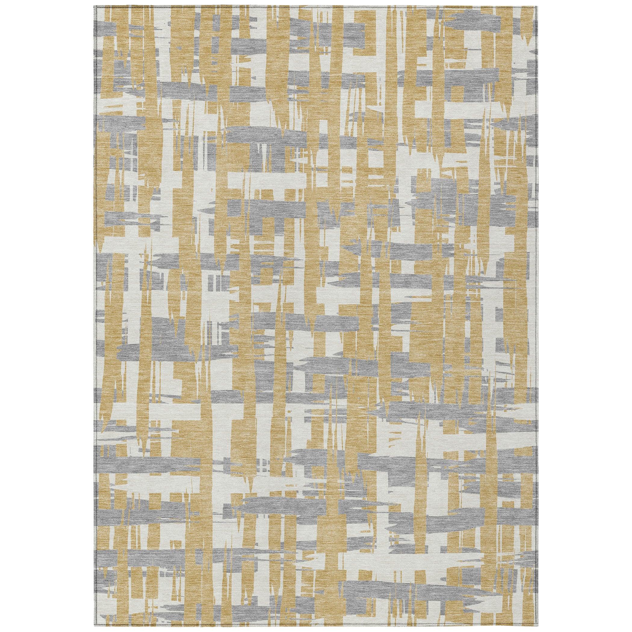 Addison Rugs Taelaris Gold Washable Indoor-Outdoor Rug
