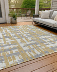 Addison Rugs Taelaris Gold Washable Indoor-Outdoor Rug