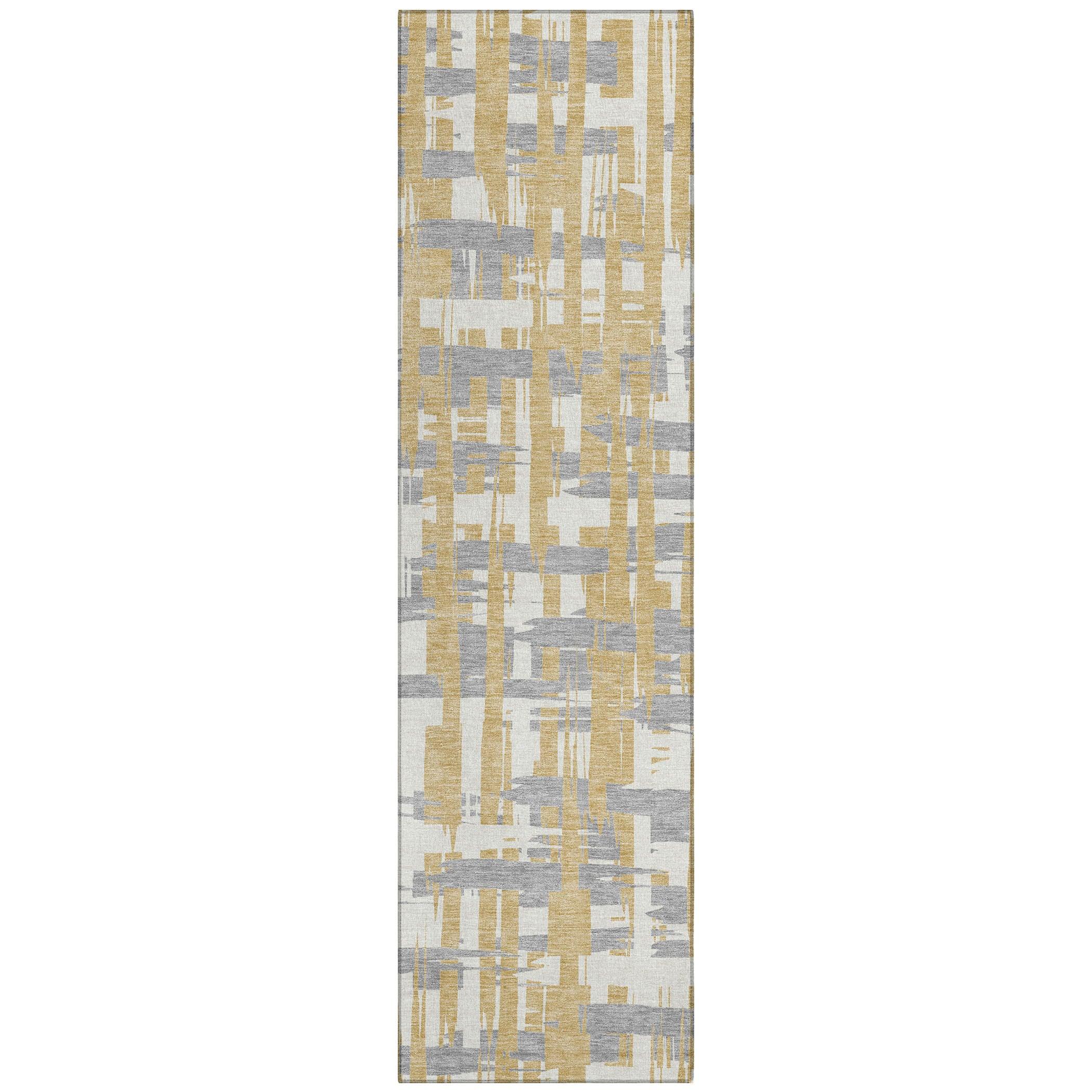 Addison Rugs Taelaris Gold Washable Indoor-Outdoor Rug