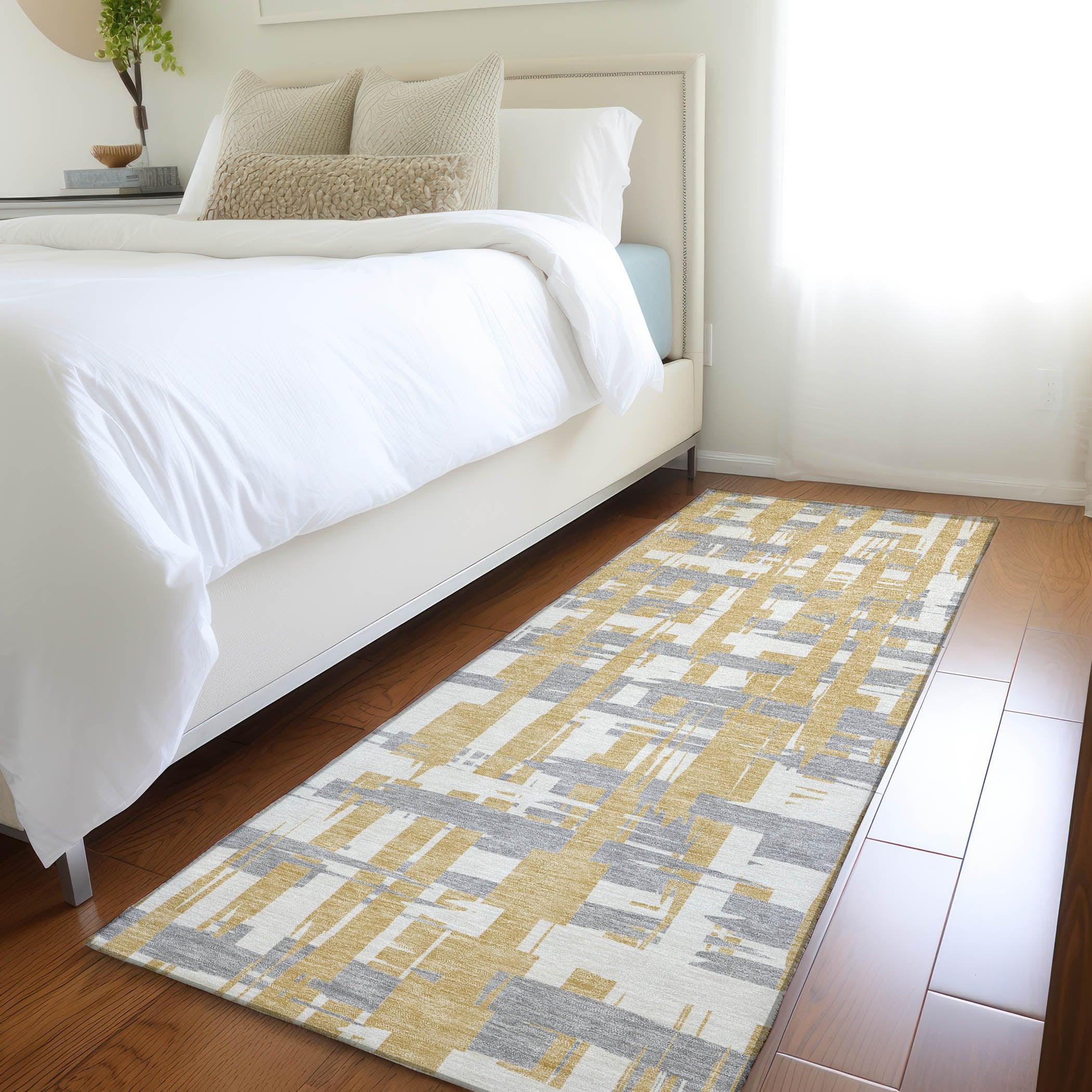 Addison Rugs Taelaris Gold Washable Indoor-Outdoor Rug