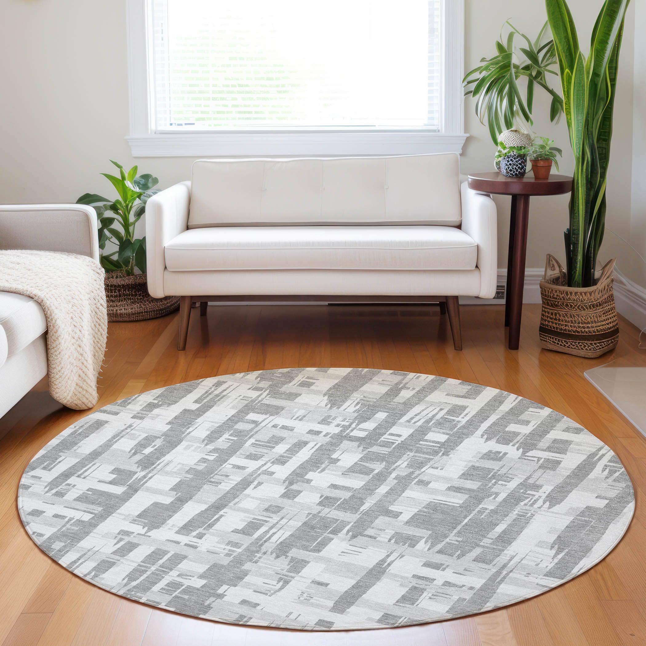 Addison Rugs Taelaris Gray Washable Indoor-Outdoor Rug