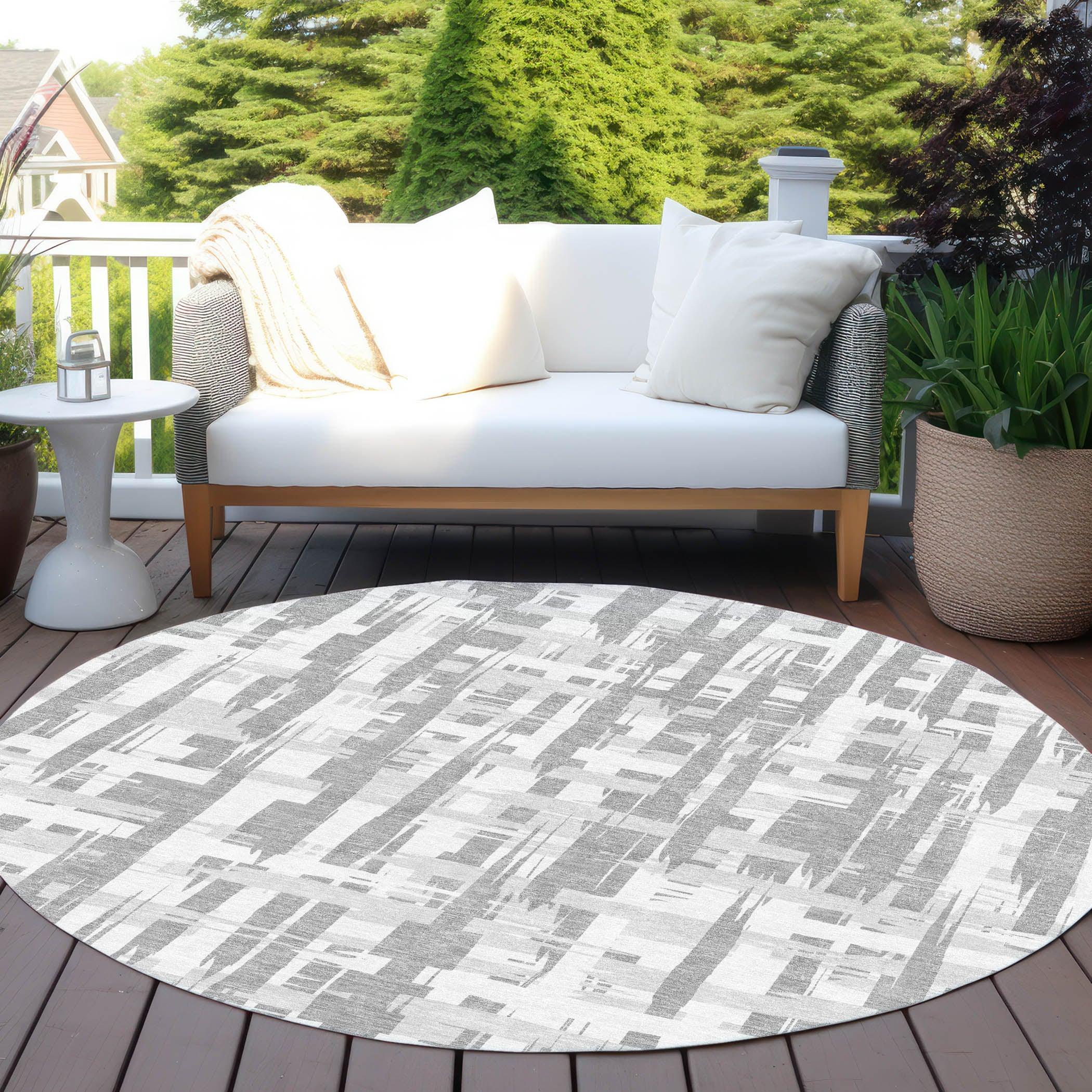 Addison Rugs Taelaris Gray Washable Indoor-Outdoor Rug