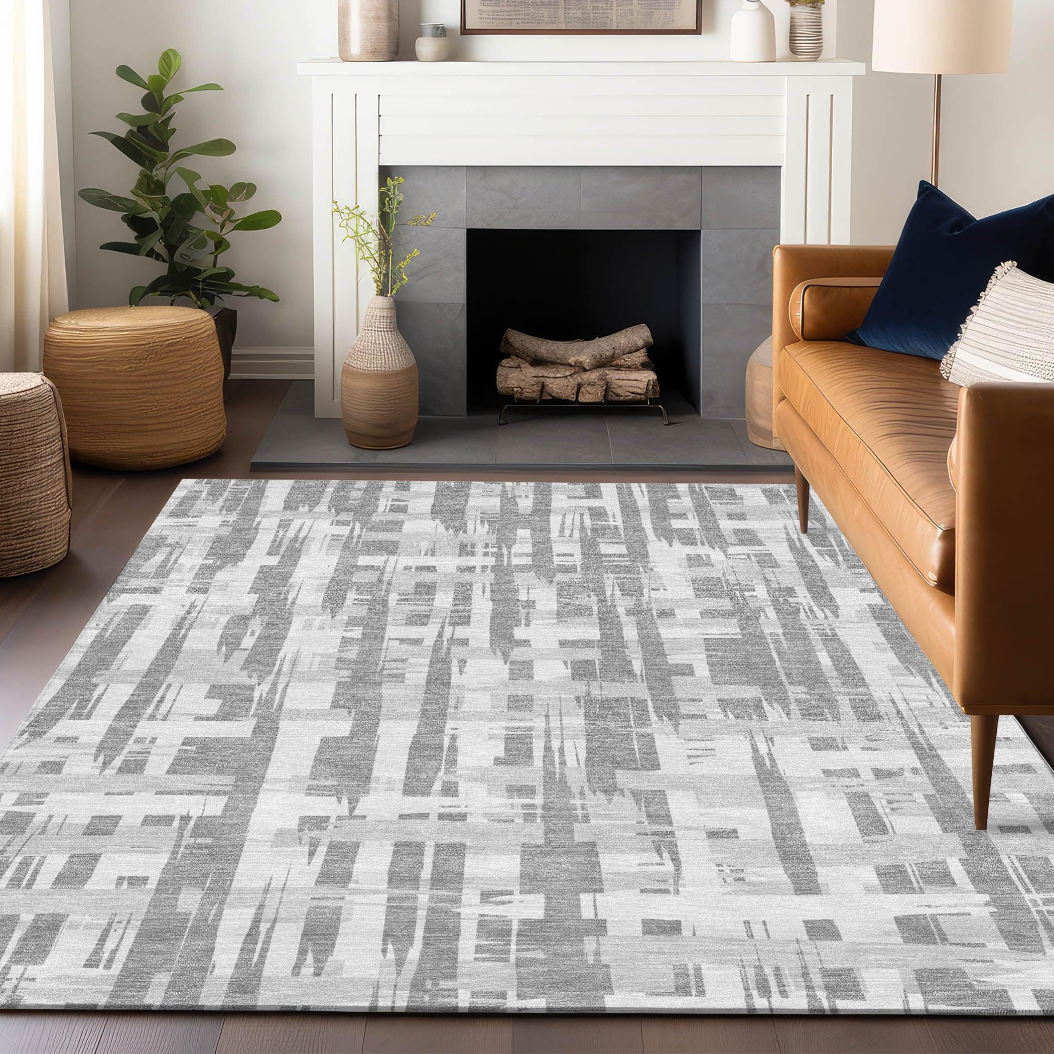 Addison Rugs Taelaris Gray Washable Indoor-Outdoor Rug