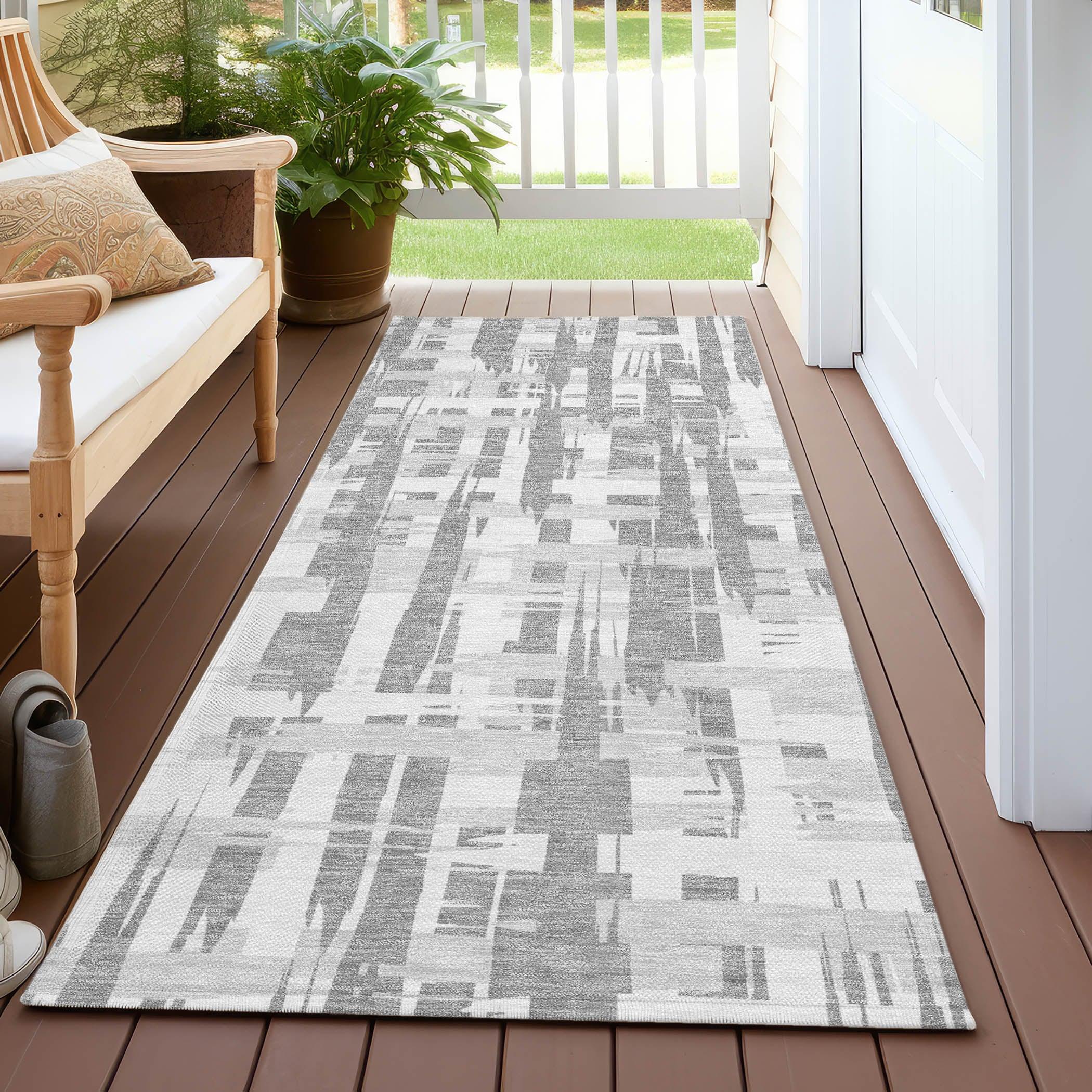 Addison Rugs Taelaris Gray Washable Indoor-Outdoor Rug