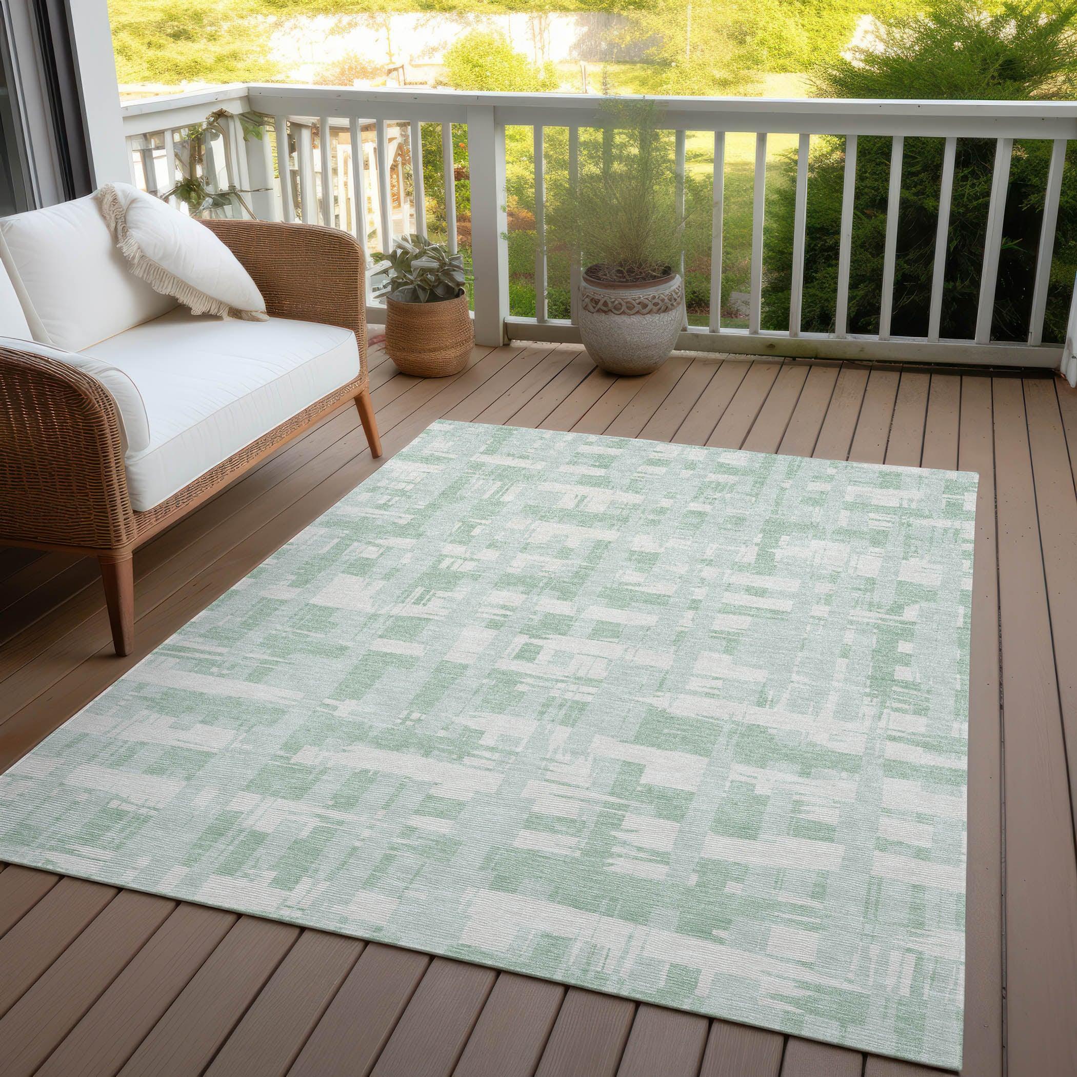 Addison Rugs Taelaris Green Washable Indoor-Outdoor Rug