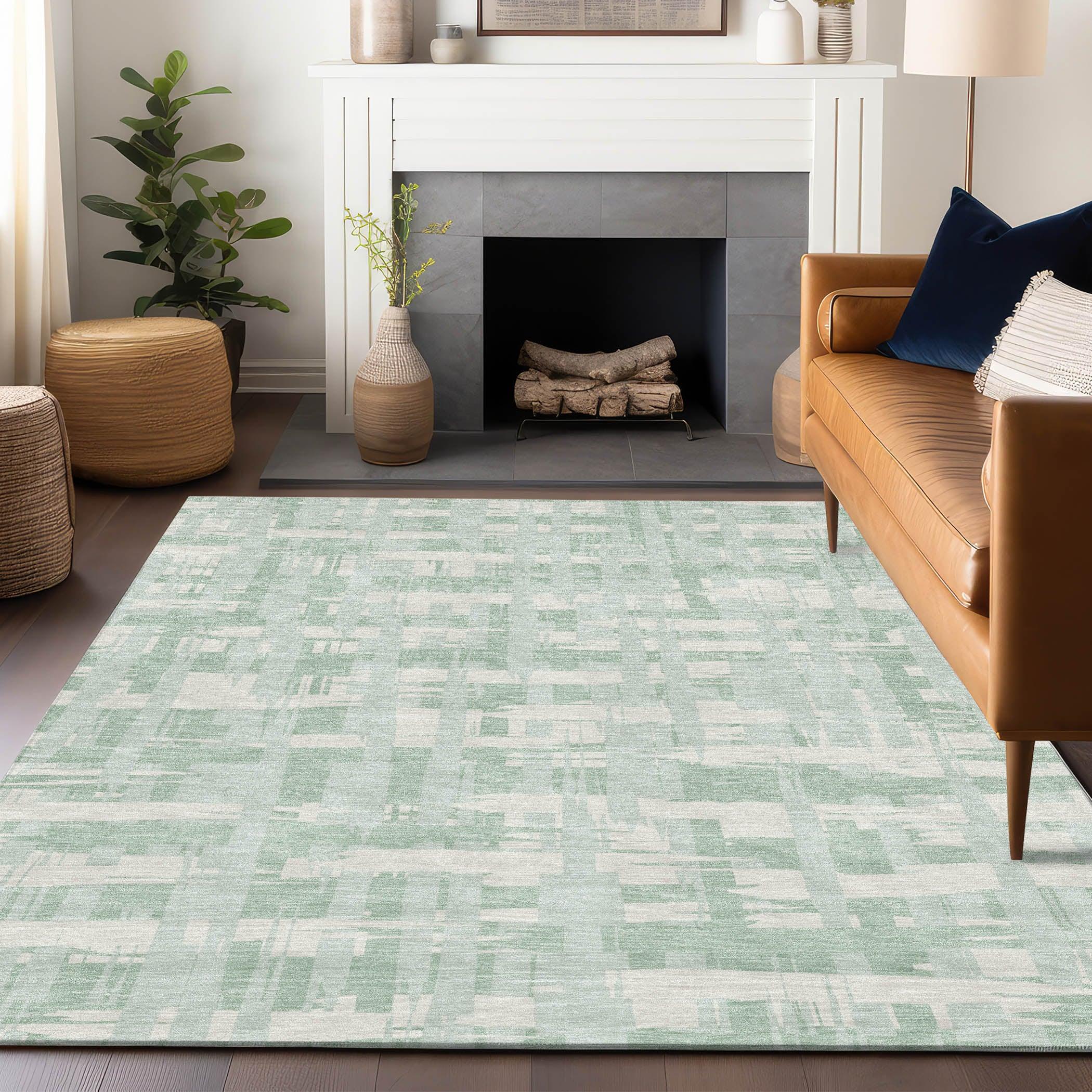 Addison Rugs Taelaris Green Washable Indoor-Outdoor Rug