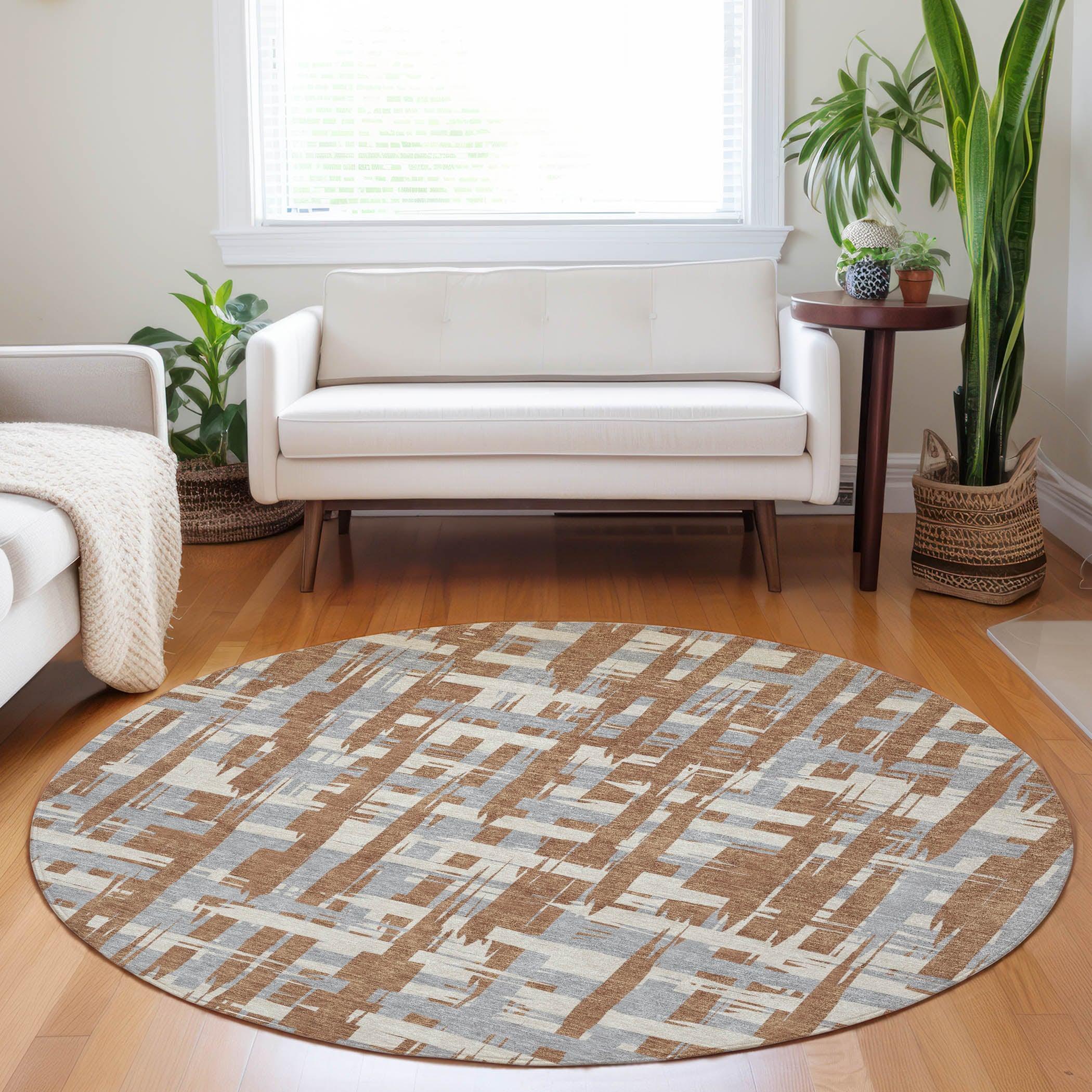 Addison Rugs Taelaris Orange Washable Indoor-Outdoor Rug
